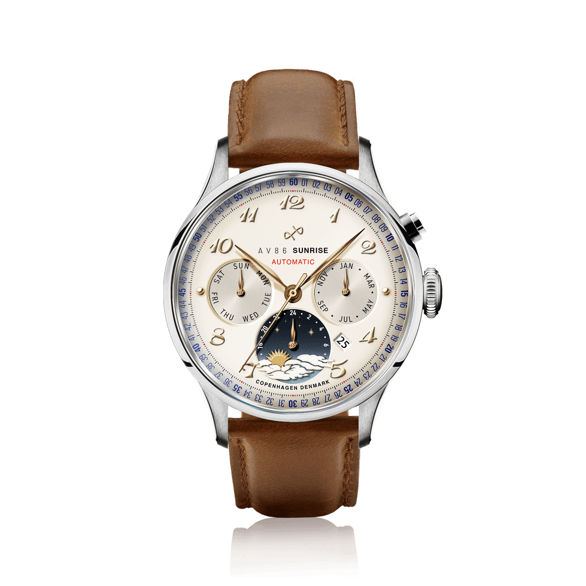 1564 Sunrise Automatic, Steel / Off White