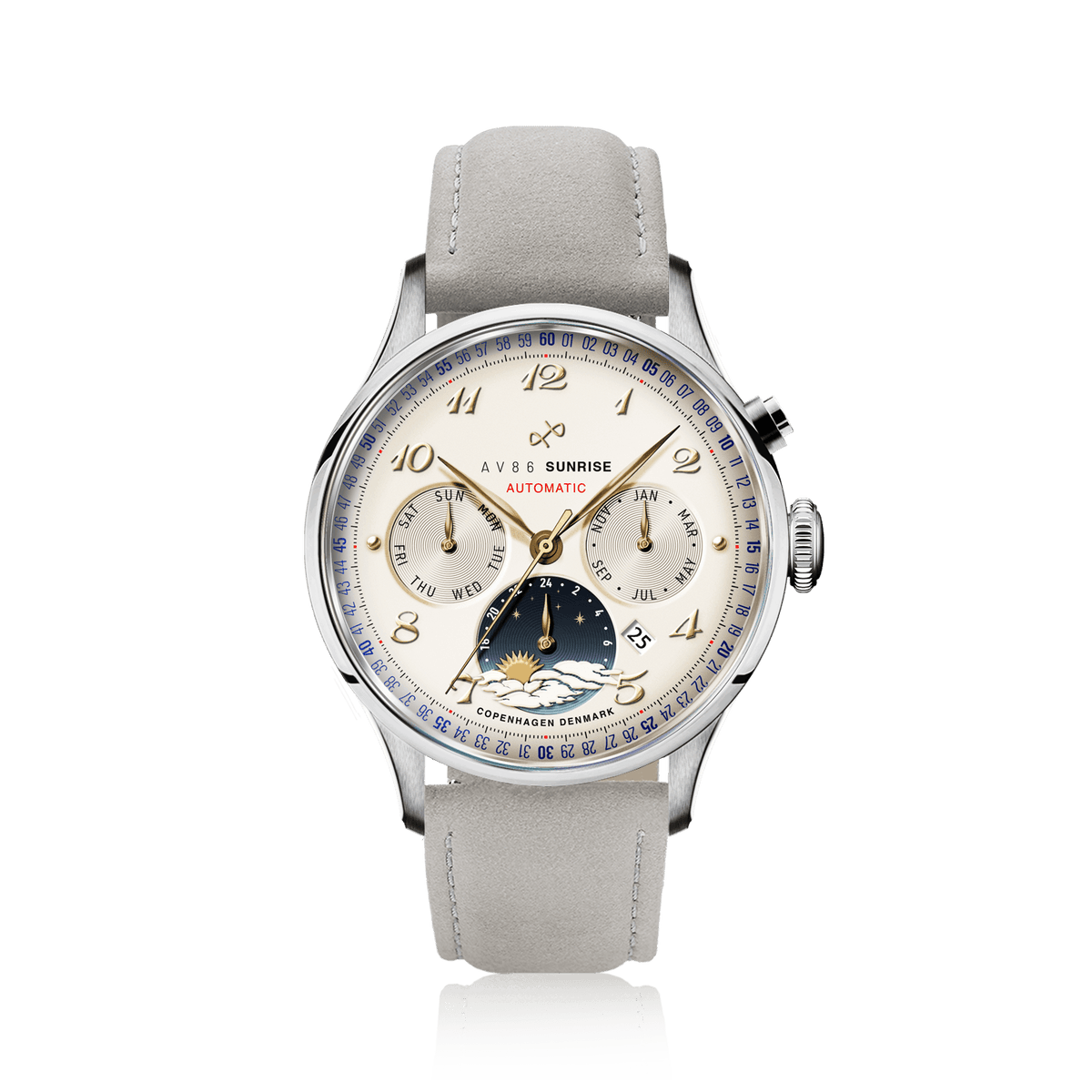 1564 Sunrise Automatic, Steel / Off White