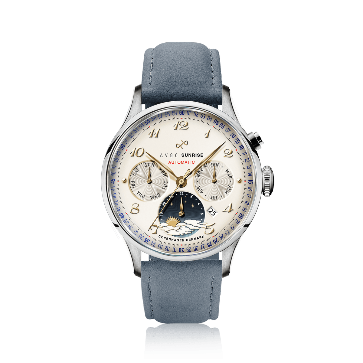 1564 Sunrise Automatic, Steel / Off White