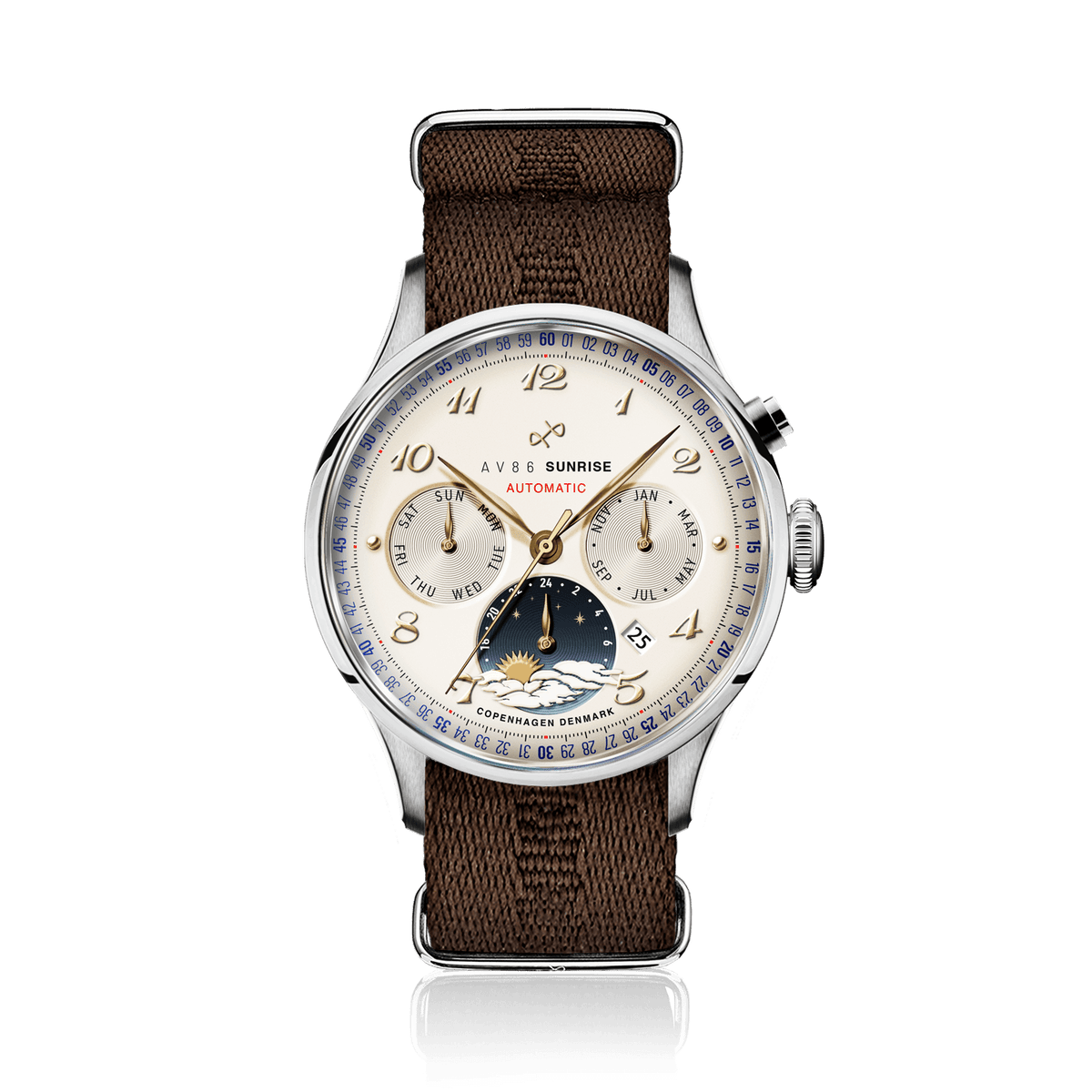 1564 Sunrise Automatic, Steel / Off White
