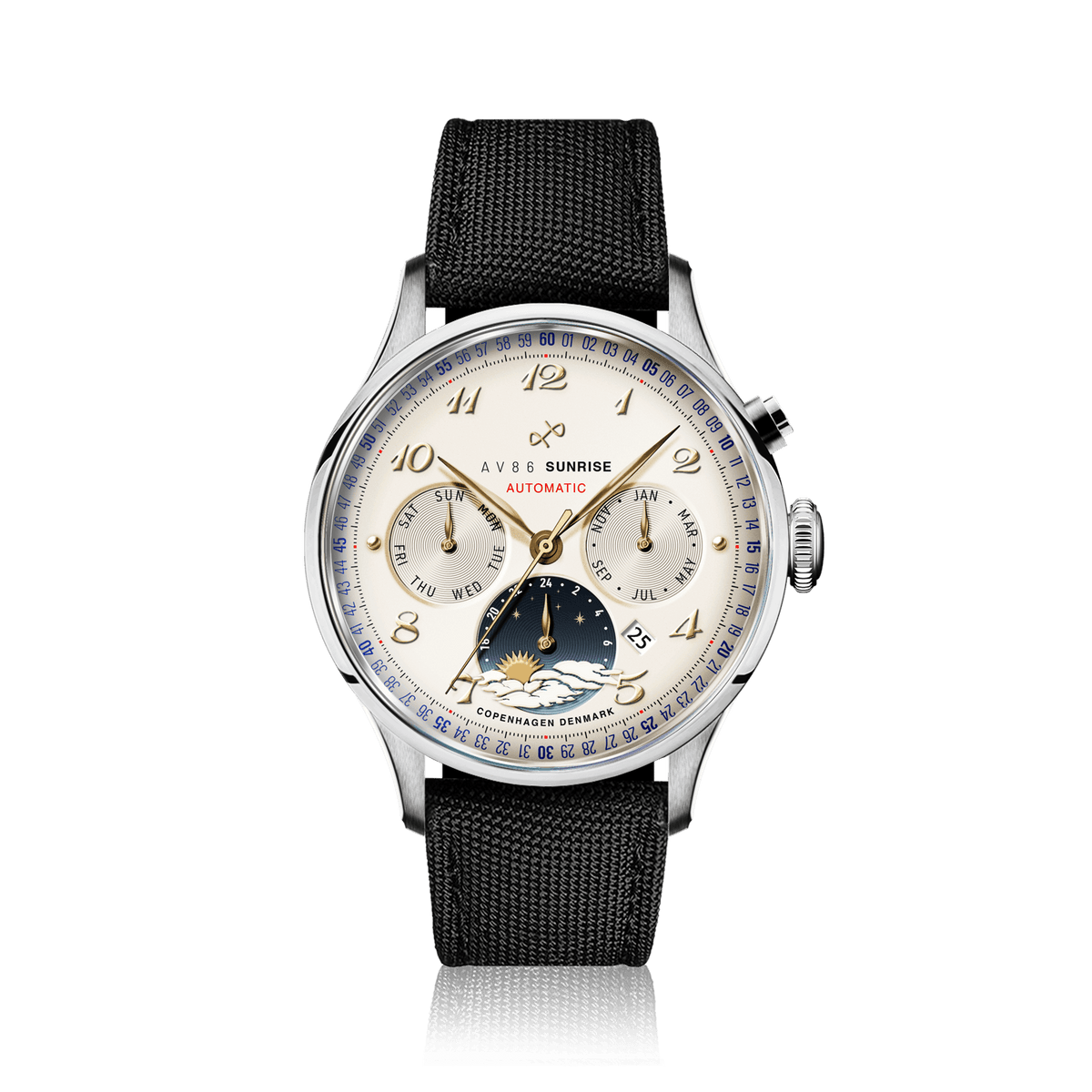 1564 Sunrise Automatic, Steel / Off White