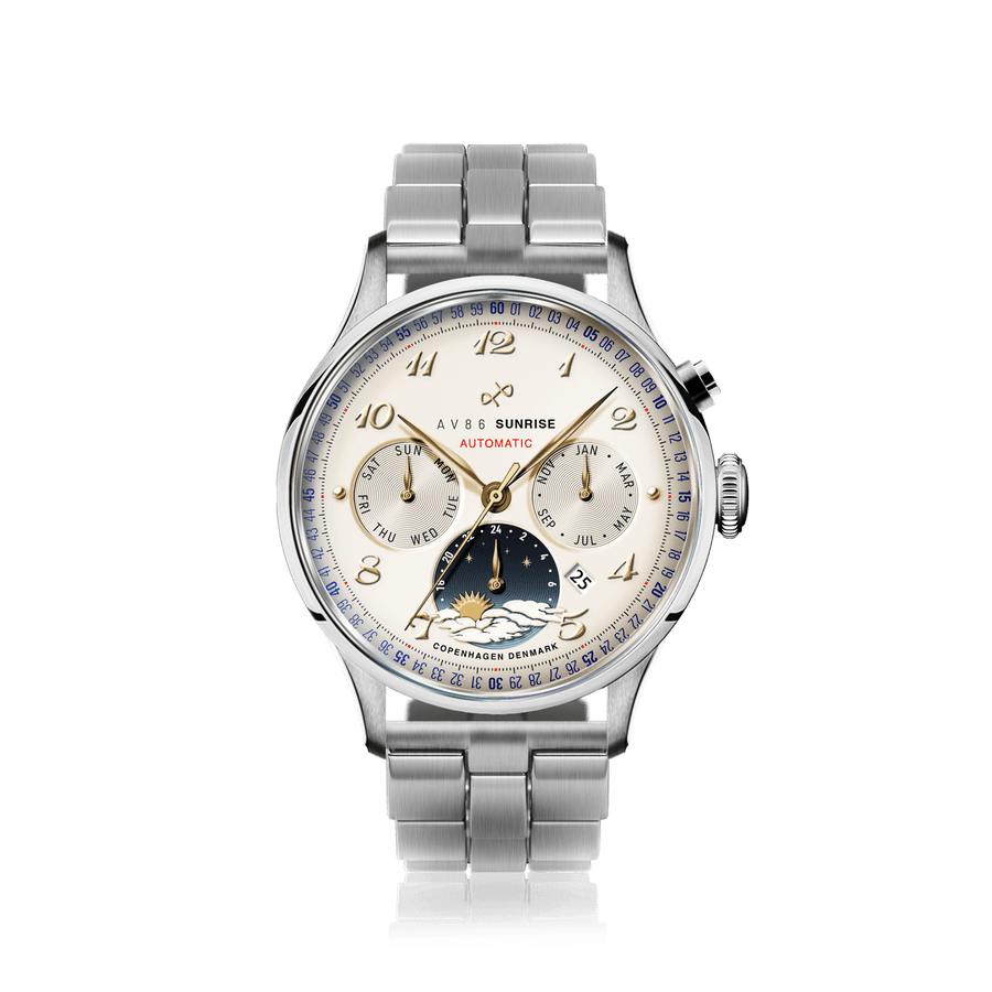 1564 Sunrise Automatic, Steel / Off White