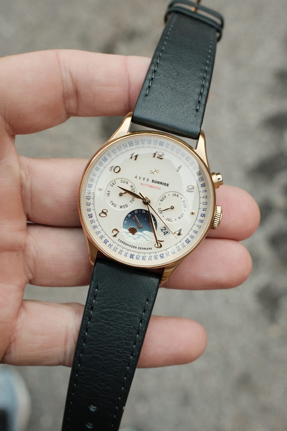 1564 Sunrise Automatique, Or / Blanc cassé