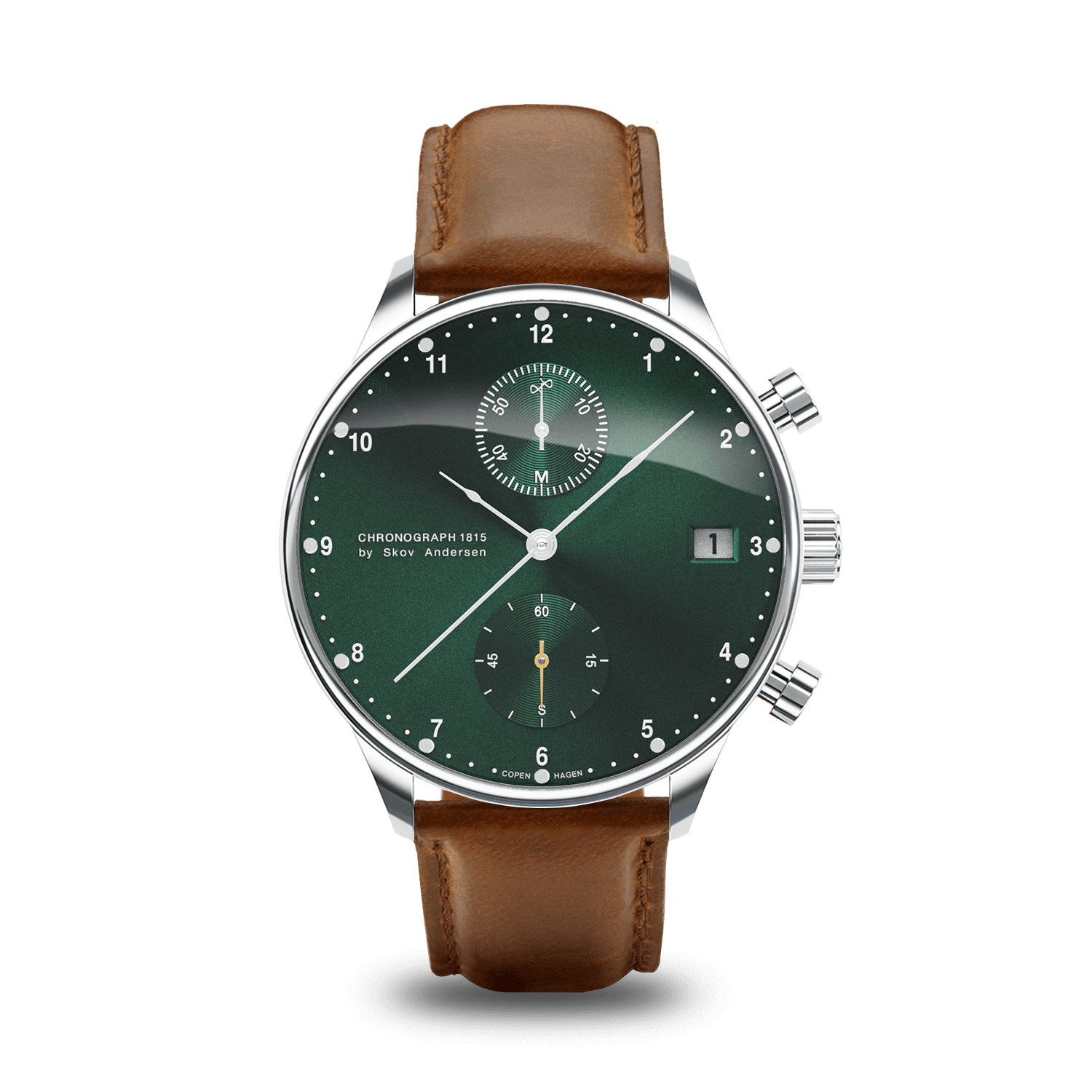 About Vintage 1815 Chronograph グリーン 美品 1815 Chronograph, Steel / Green Sunray | Free engraving | AV86