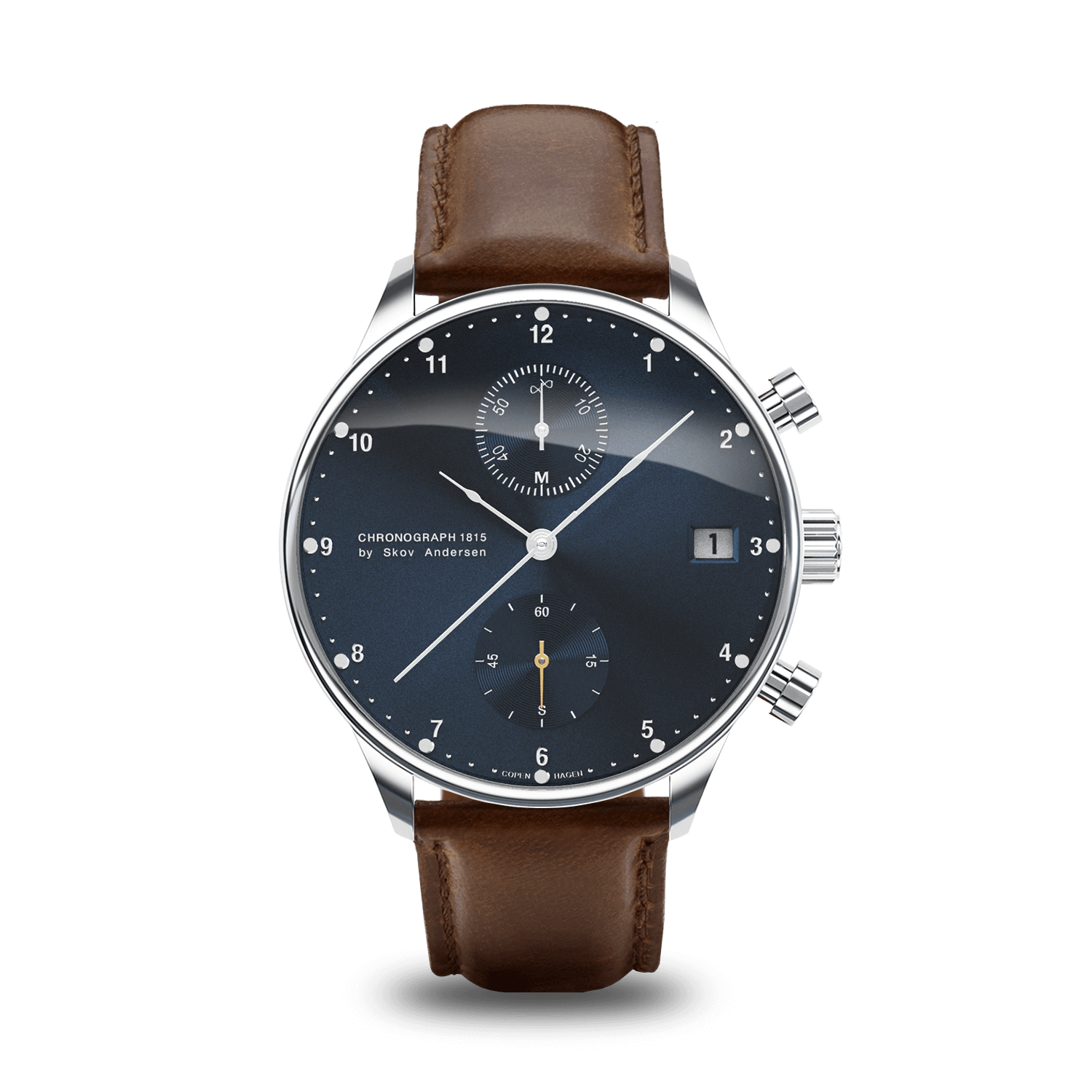ABOUT VINTAGE アバウトビンテージ　CHRONOGRAPH 1815 1815 Chronograph, Steel / Blue Sunray | Free engraving | AV86