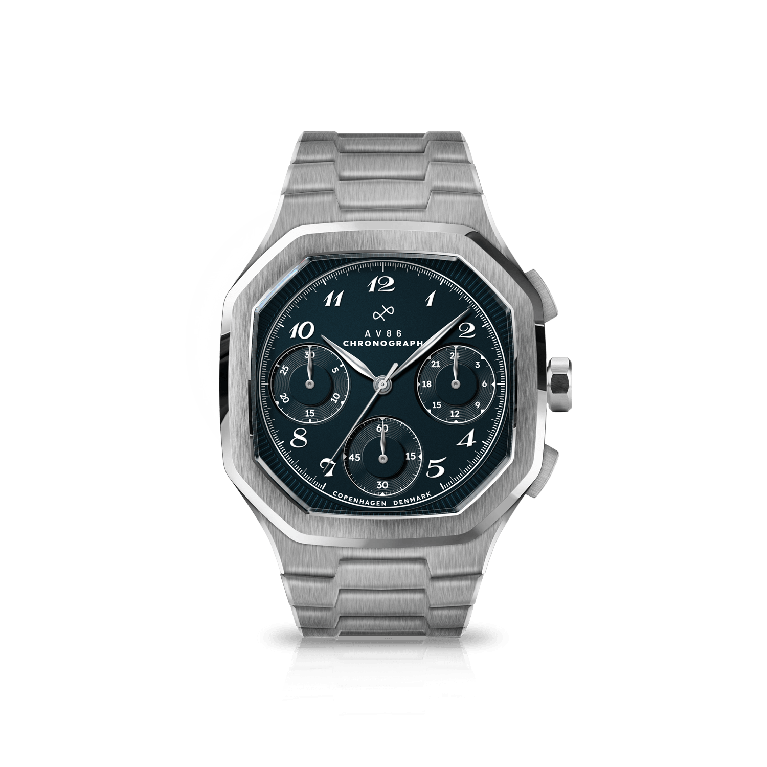 メンズ腕時計　AV86「1904 CHRONOGRAPH」美品 1904 Chronograph, Steel / Blue | Free engraving | AV86