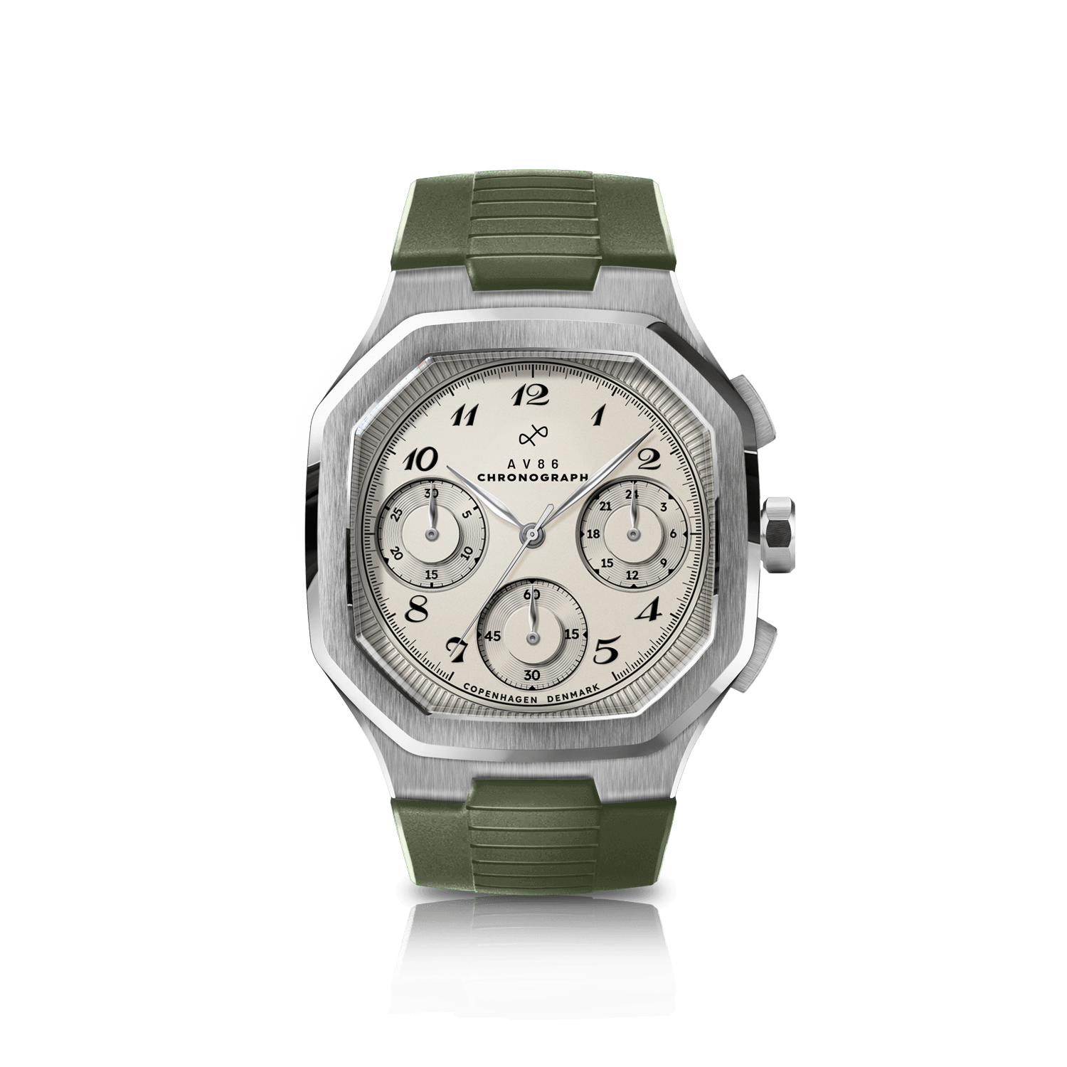 1904 Chronograph, Steel / Off White