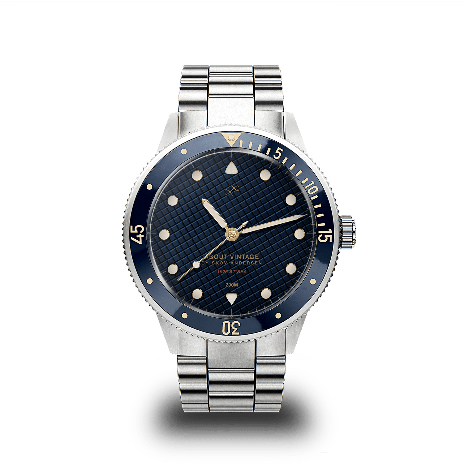 1926 At'sea, Steel / Blue Turtle Vintage | Free engraving | AV86