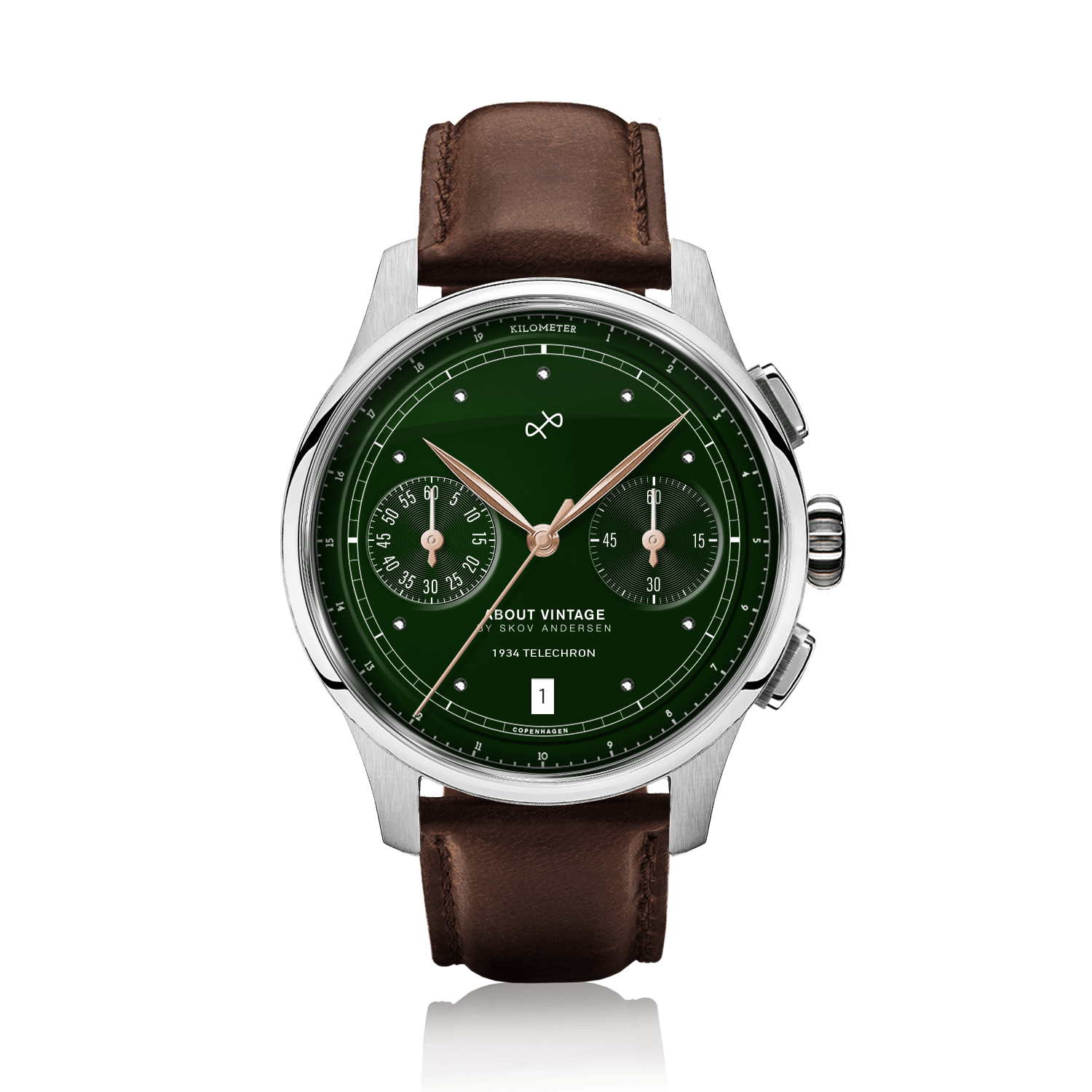1934 Telechron, Steel / Green | Free engraving | AV86