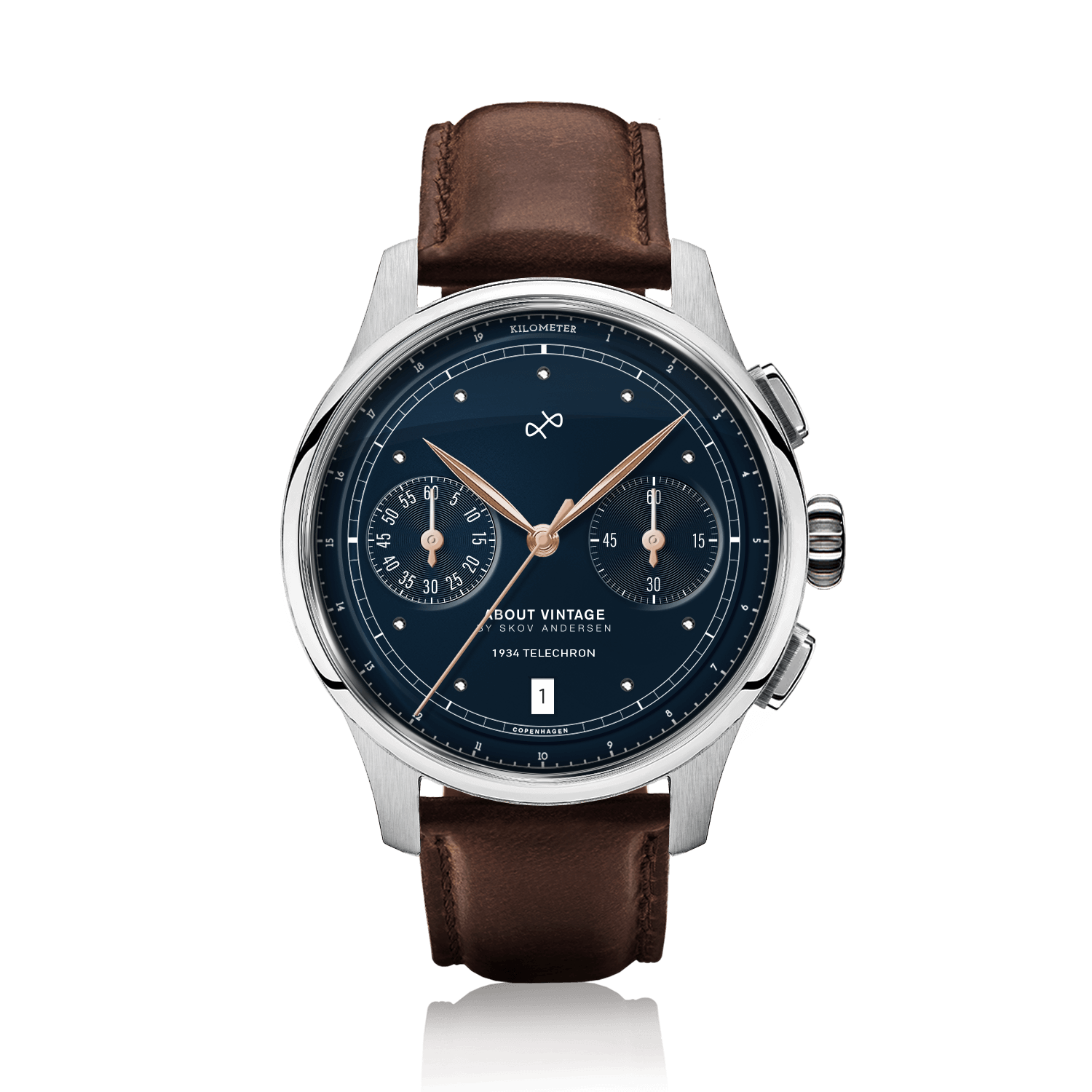 1934 Telechron, Steel / Blue | Free engraving | AV86