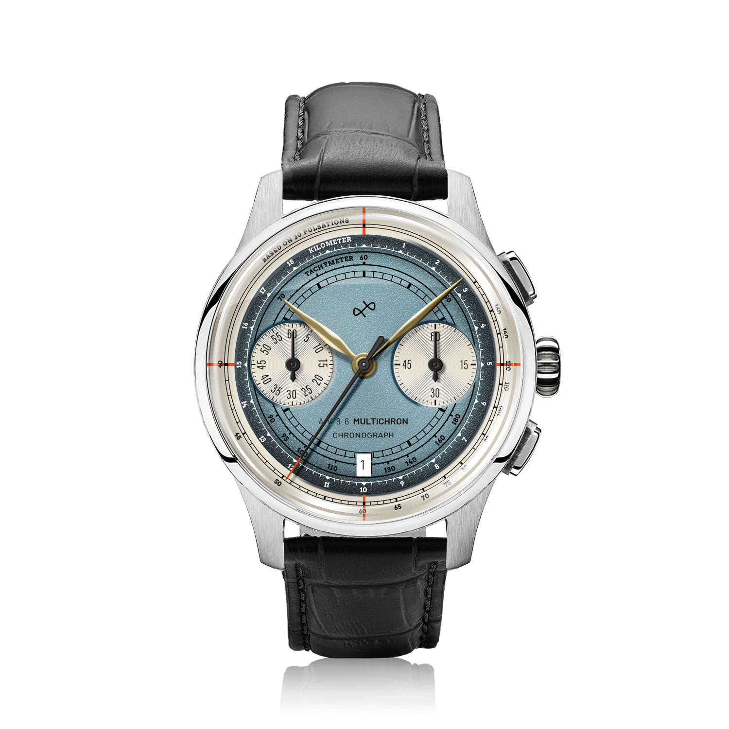 1934 Multichron, Steel / Sky Blue