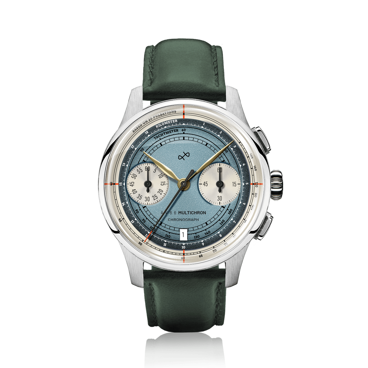 1934 Multichron, Steel / Sky Blue