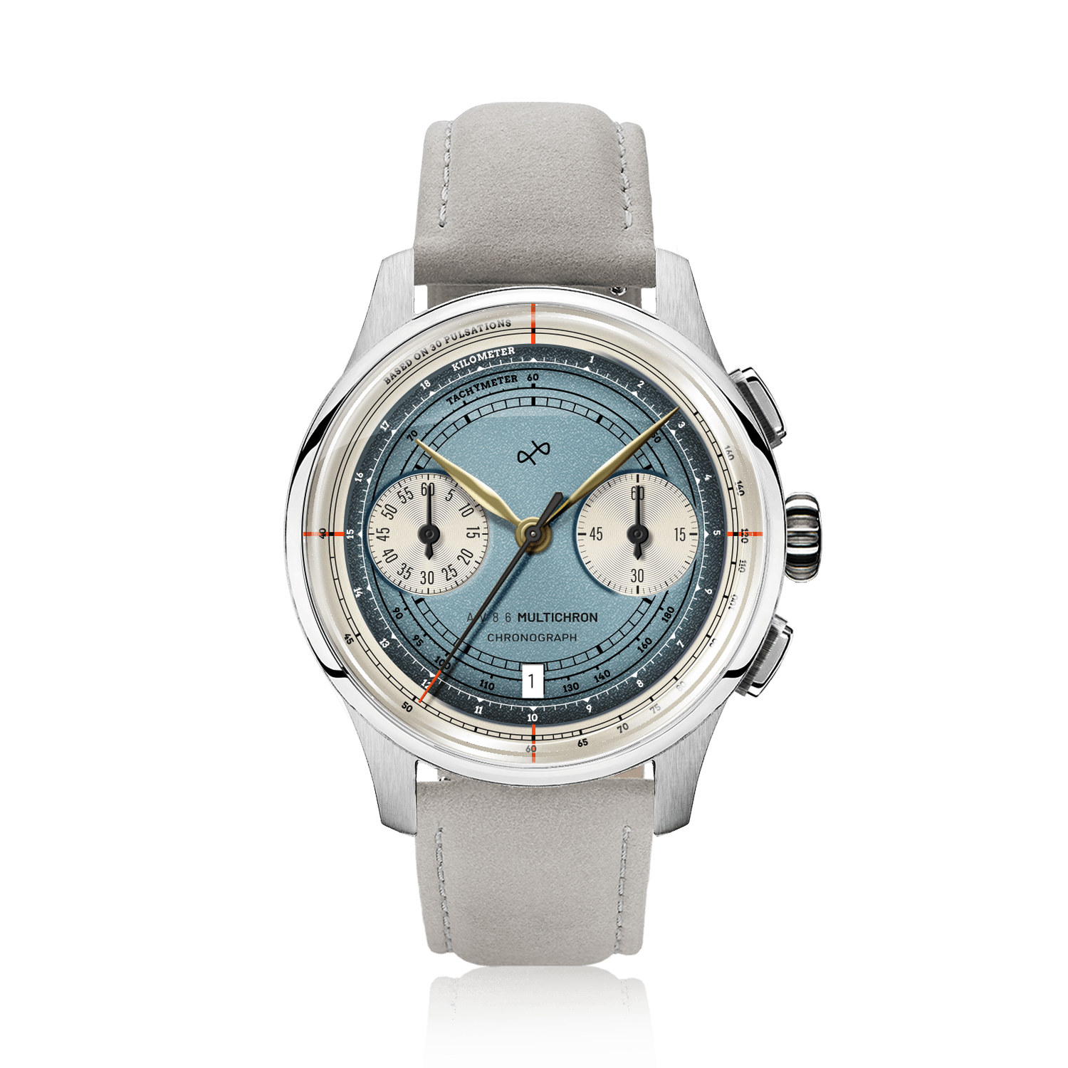 1934 Multichron, Steel / Sky Blue