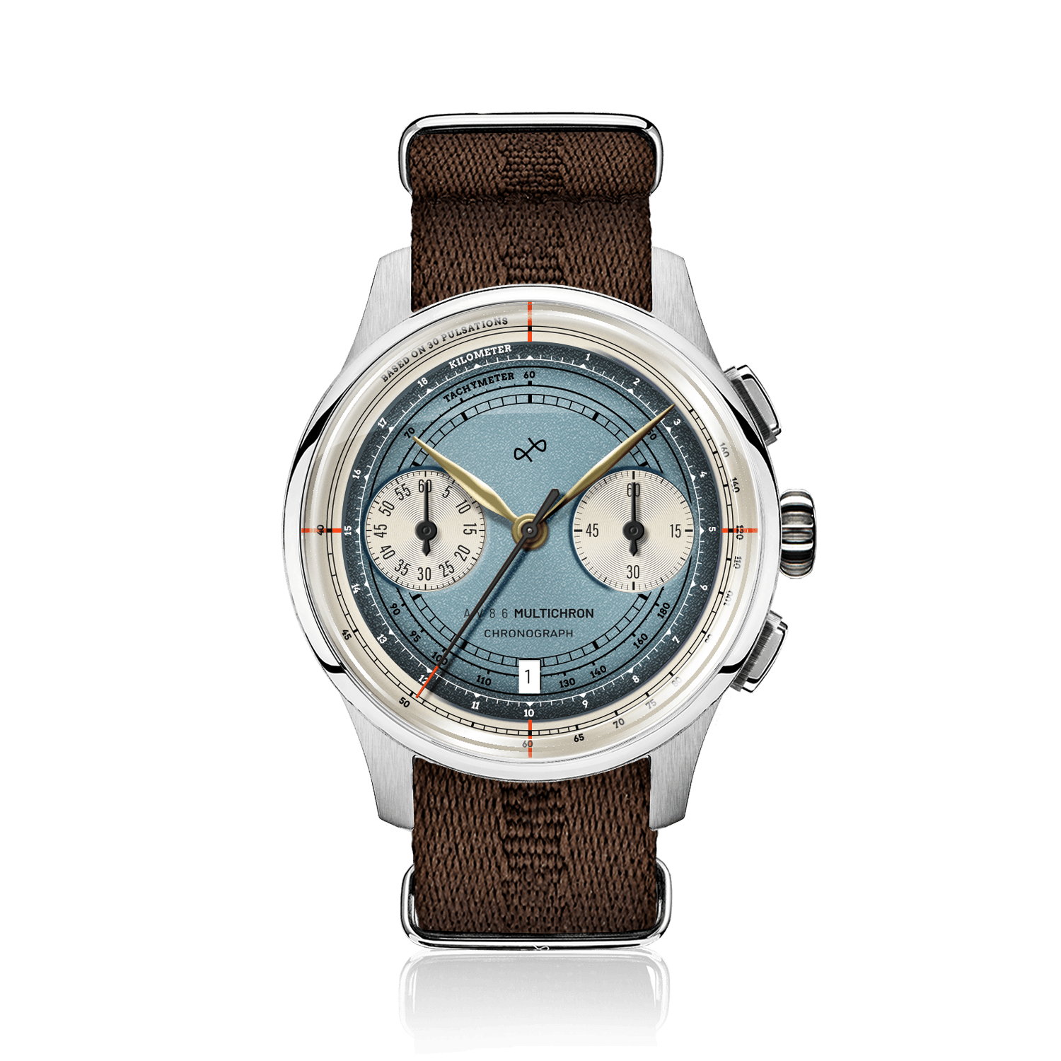 1934 Multichron, Steel / Sky Blue
