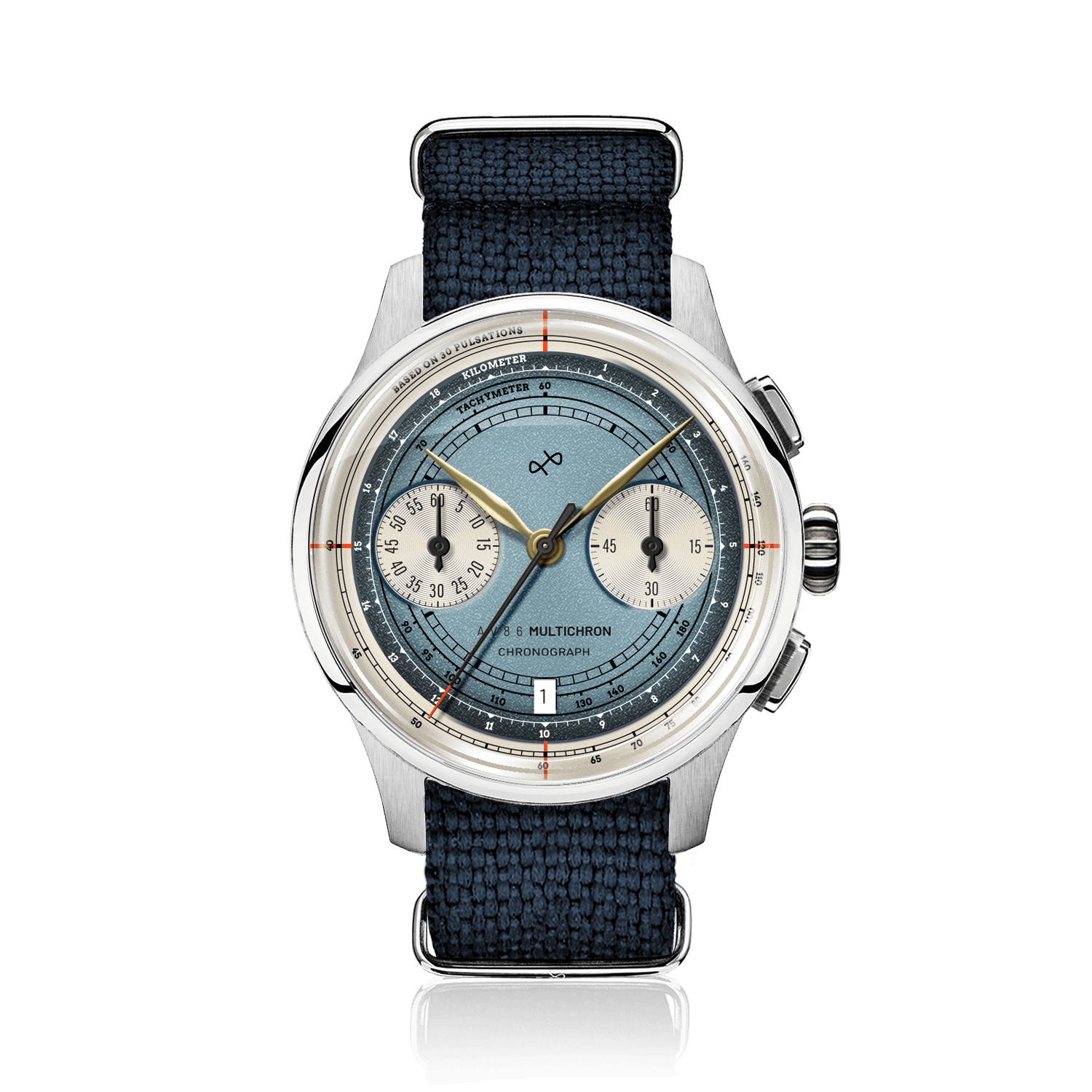 1934 Multichron, Steel / Sky Blue