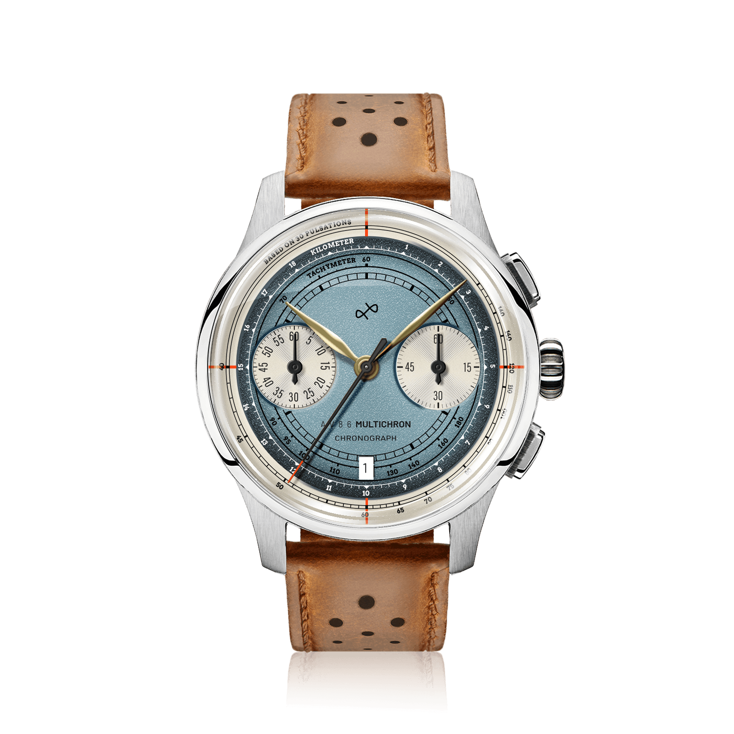1934 Multichron, Steel / Sky Blue