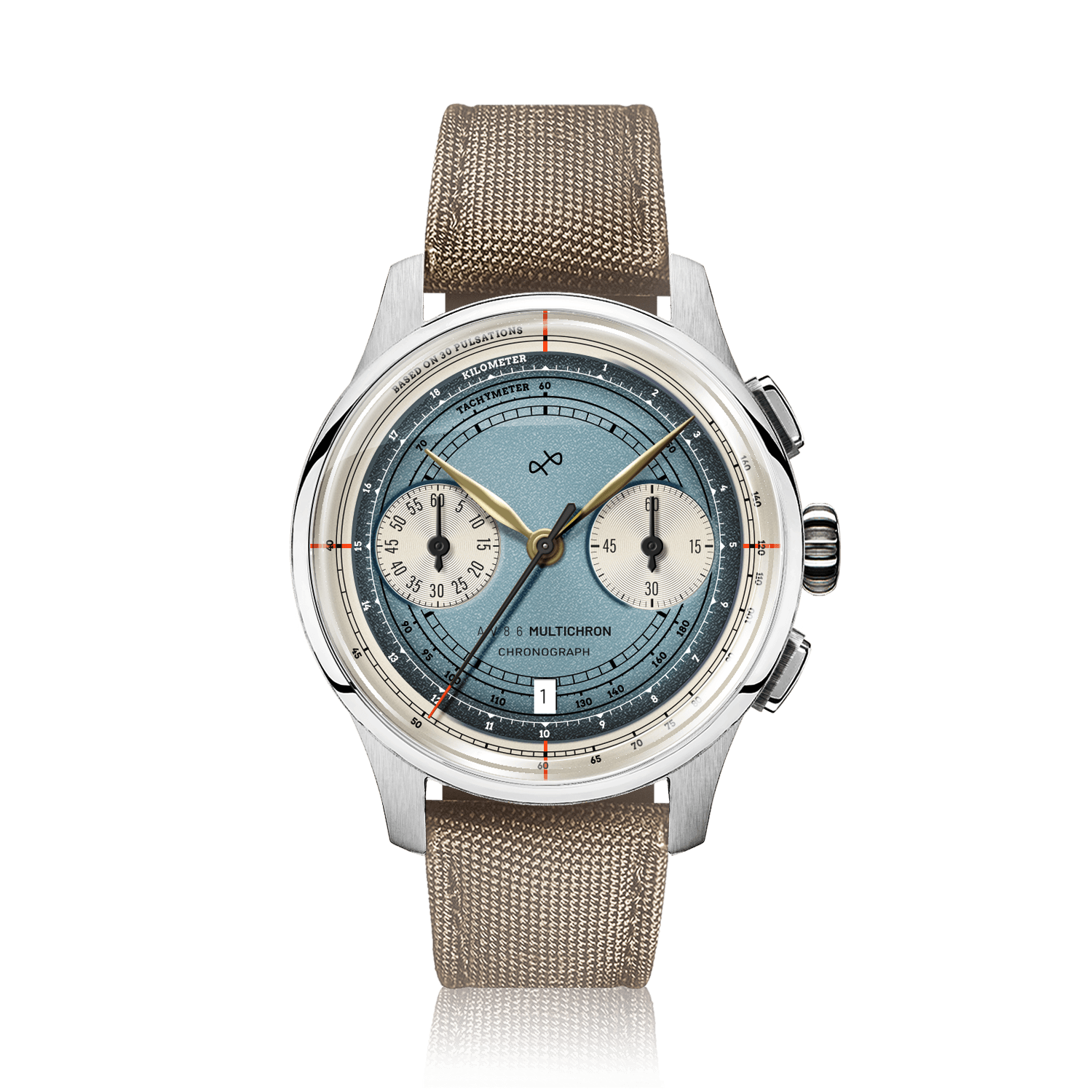 1934 Multichron, Steel / Sky Blue