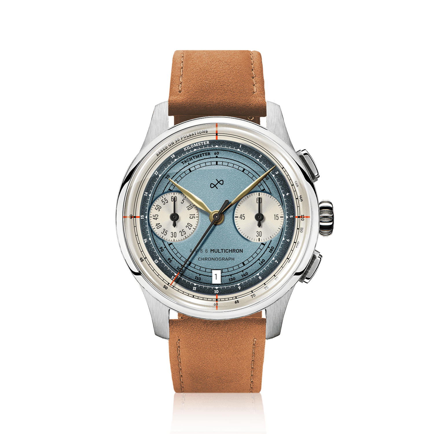 1934 Multichron, Steel / Sky Blue
