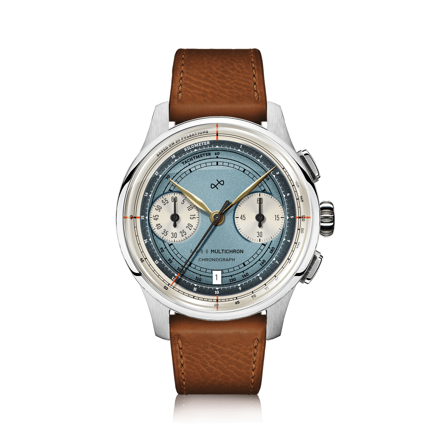 1934 Multichron, Steel / Sky Blue