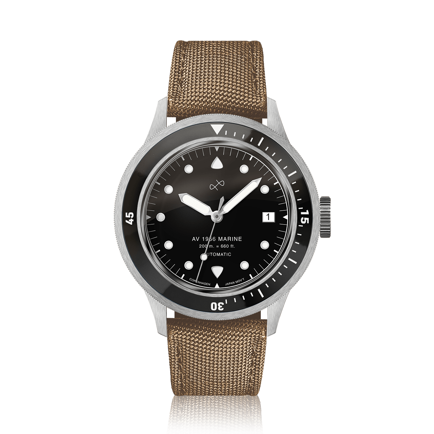1956 Marine Automatic, Steel / Black | 無料刻印サービス・無料配送