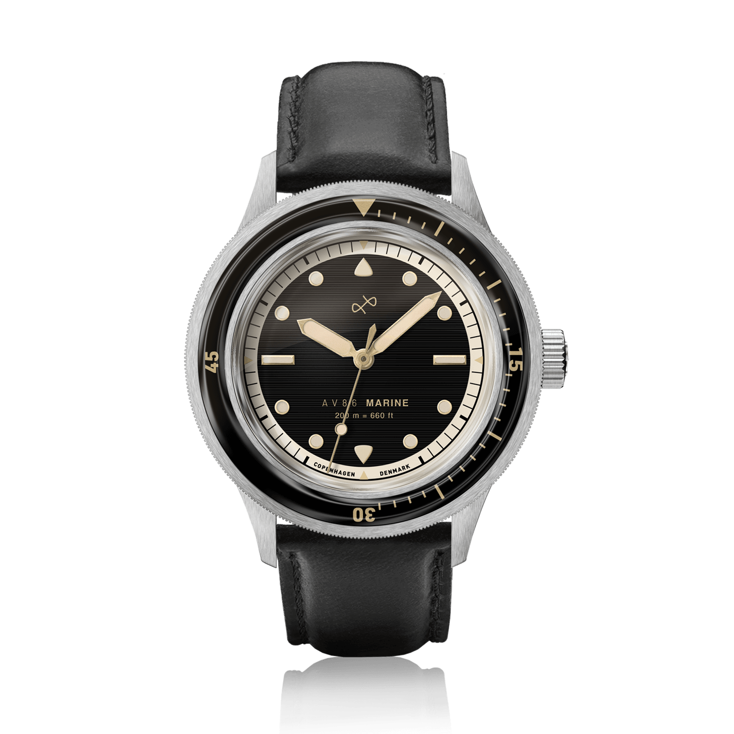 1956 Marine, Steel / Black Gilt