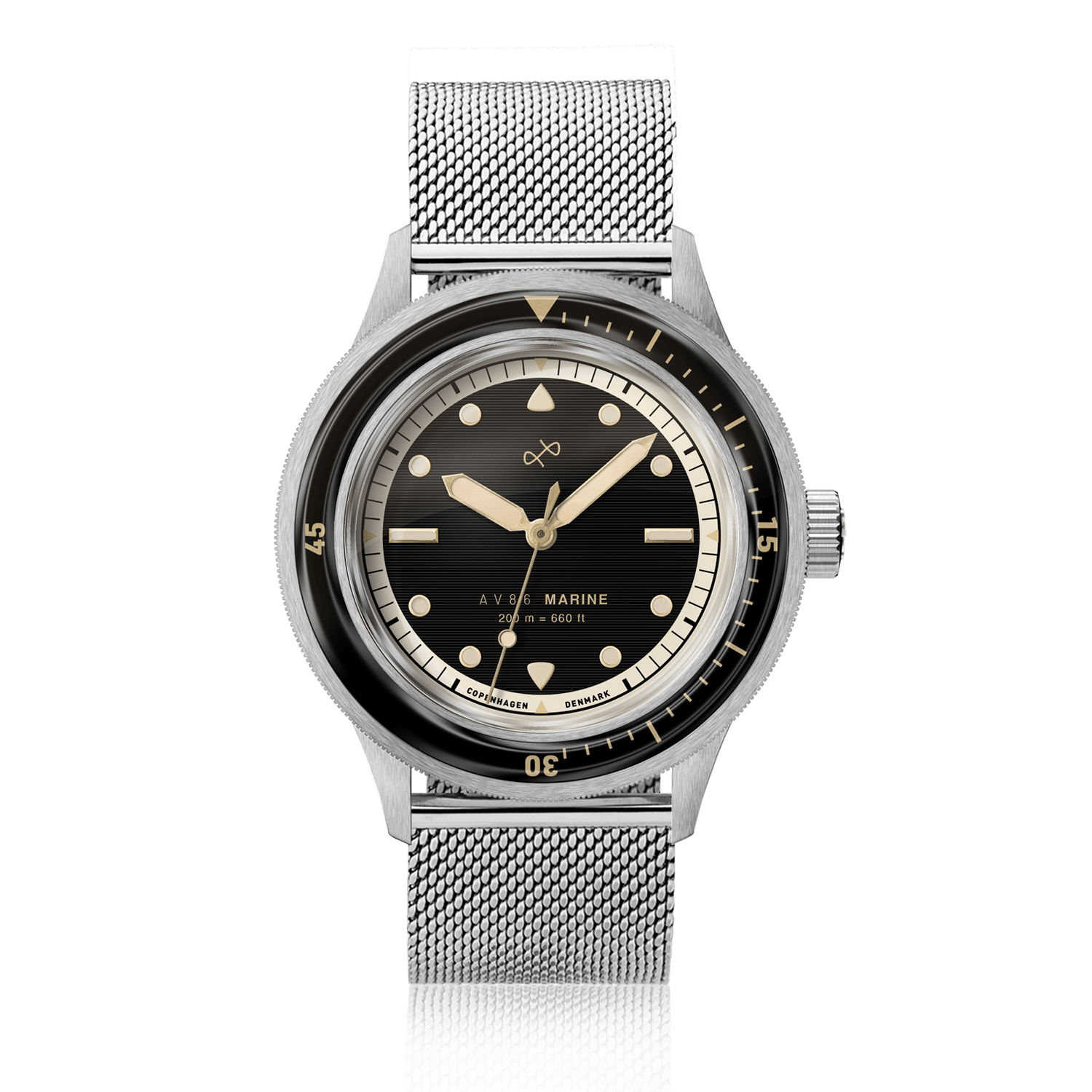 1956 Marine, Steel / Black Gilt