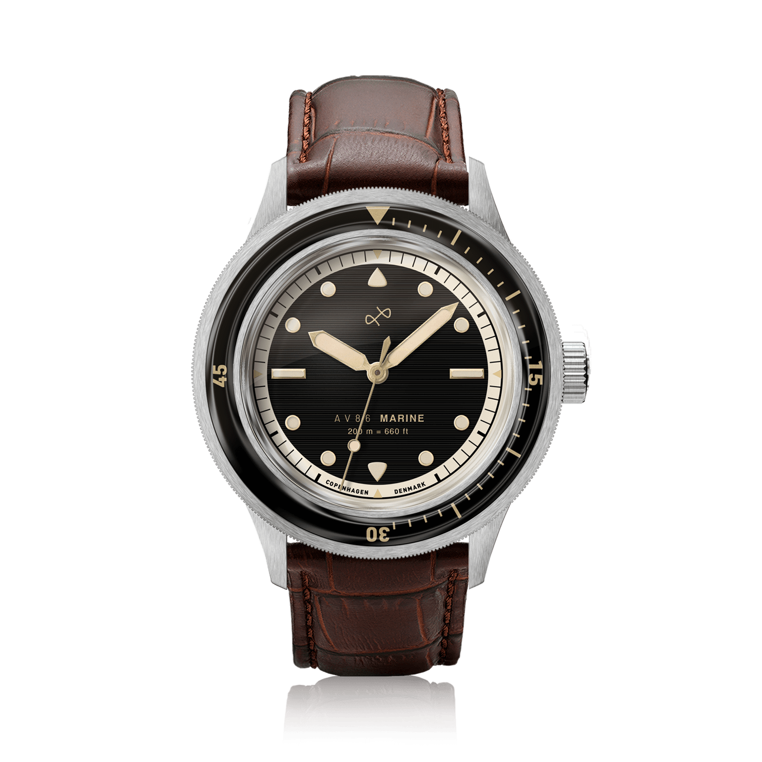 1956 Marine, Steel / Black Gilt