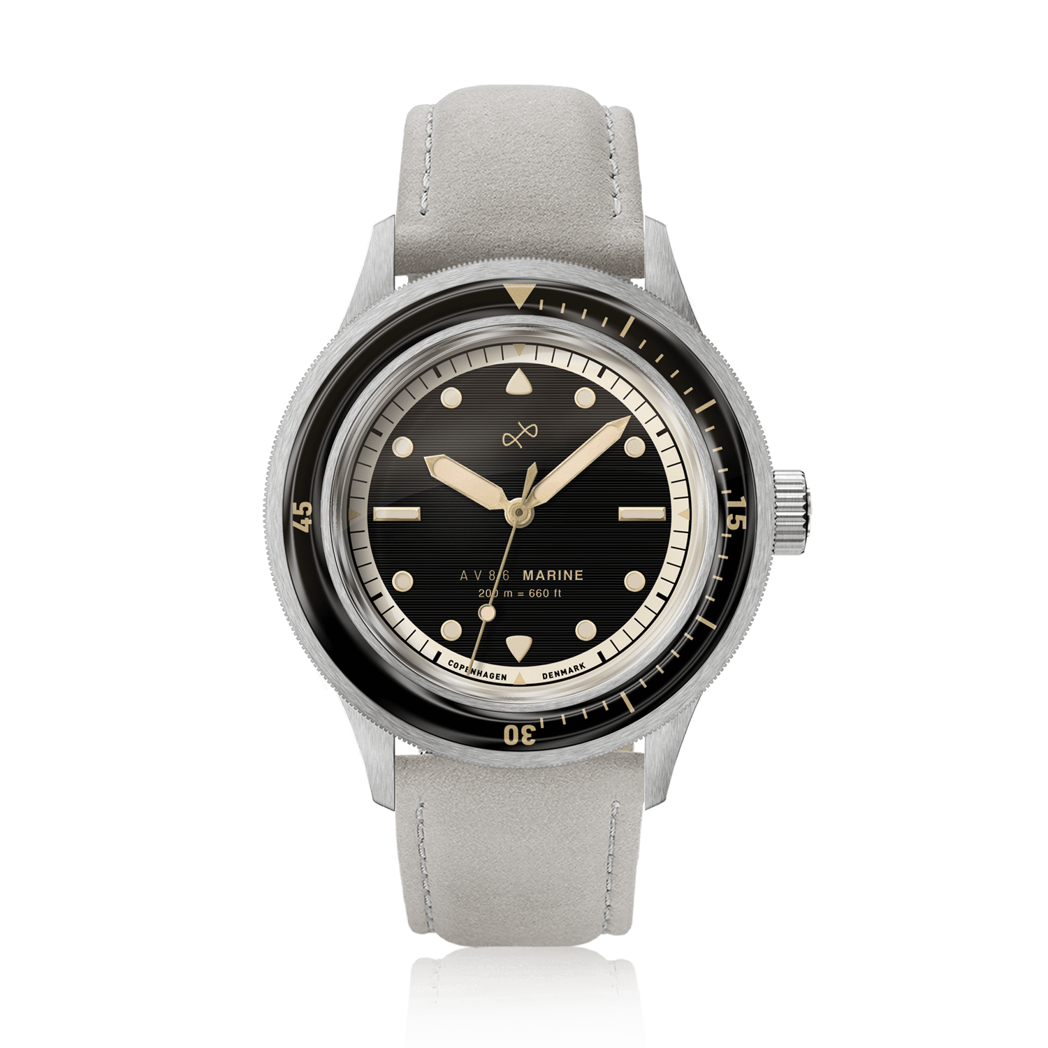 1956 Marine, Steel / Black Gilt