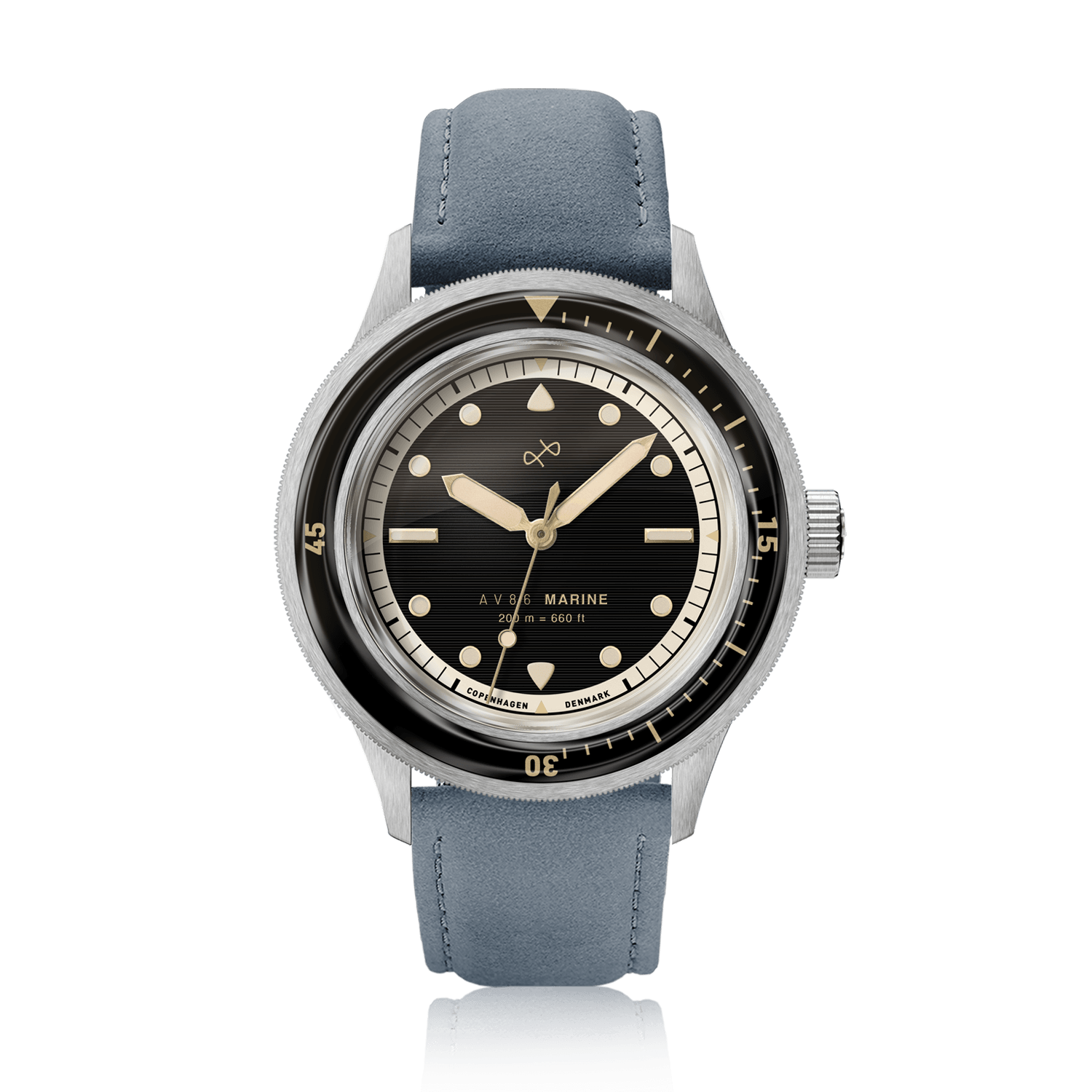 1956 Marine, Steel / Black Gilt