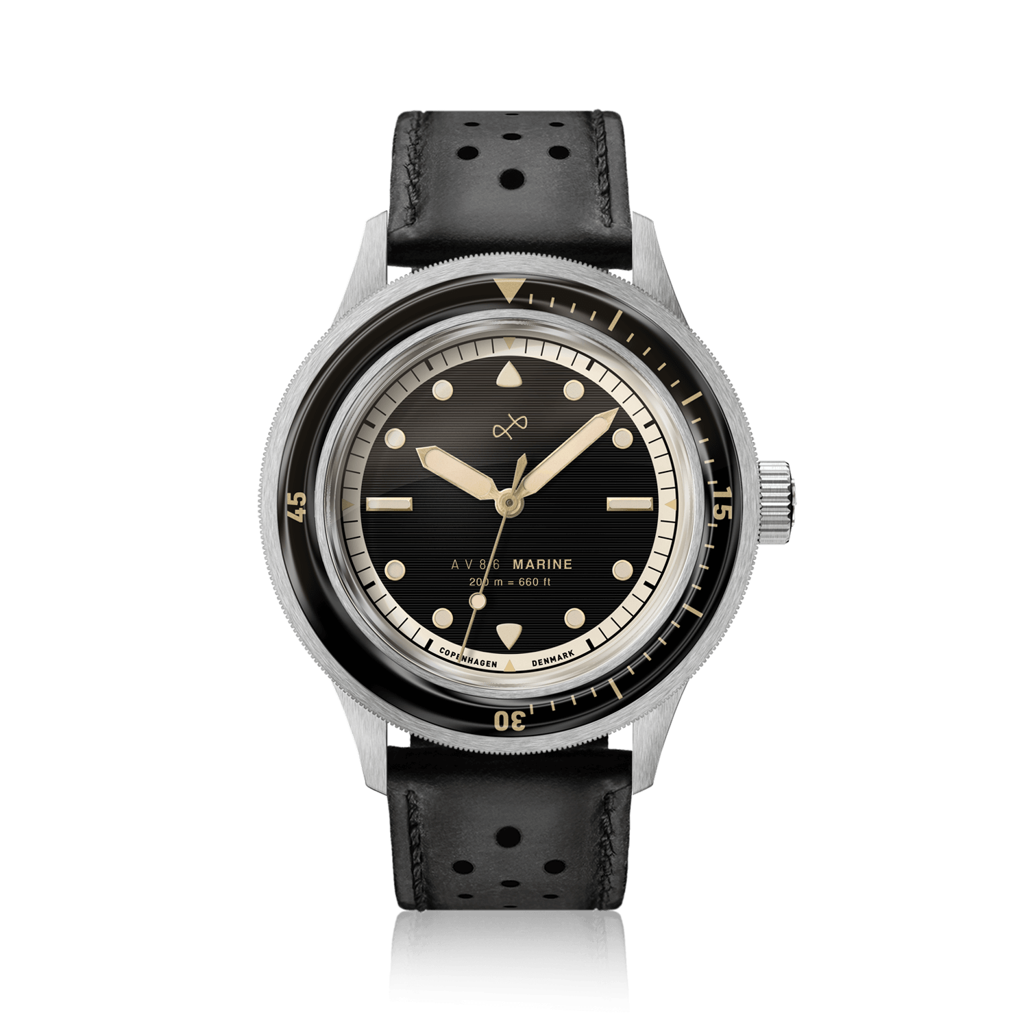 1956 Marine, Steel / Black Gilt