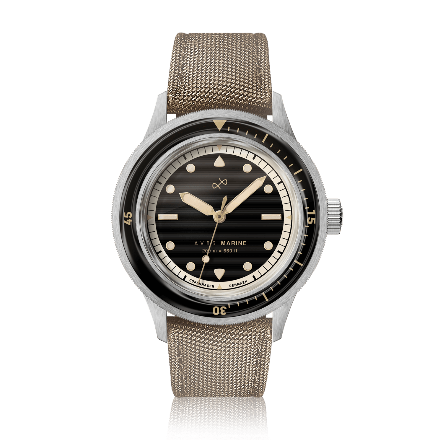 1956 Marine, Steel / Black Gilt
