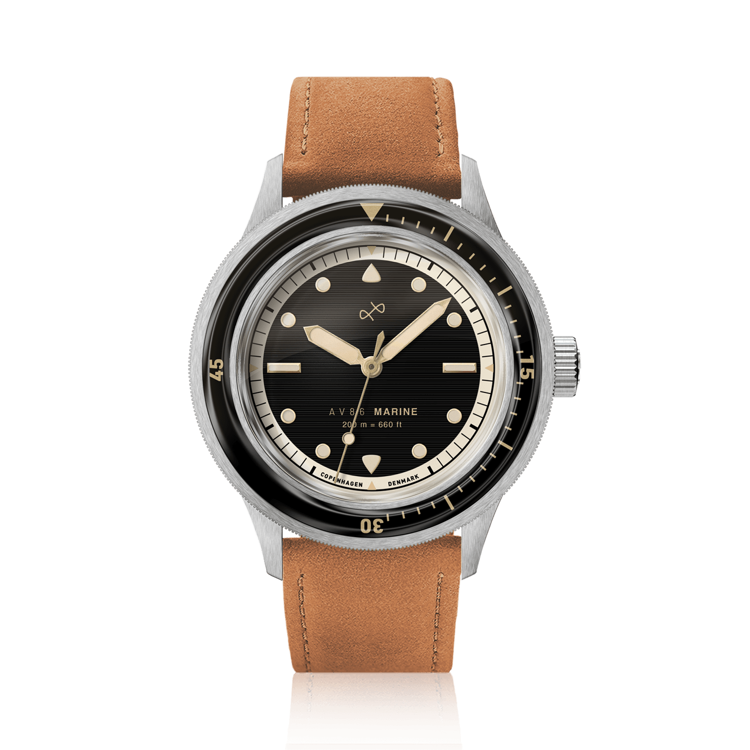 1956 Marine, Steel / Black Gilt