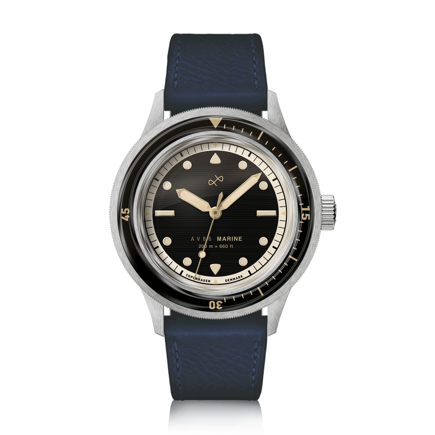 1956 Marine, Steel / Black Gilt