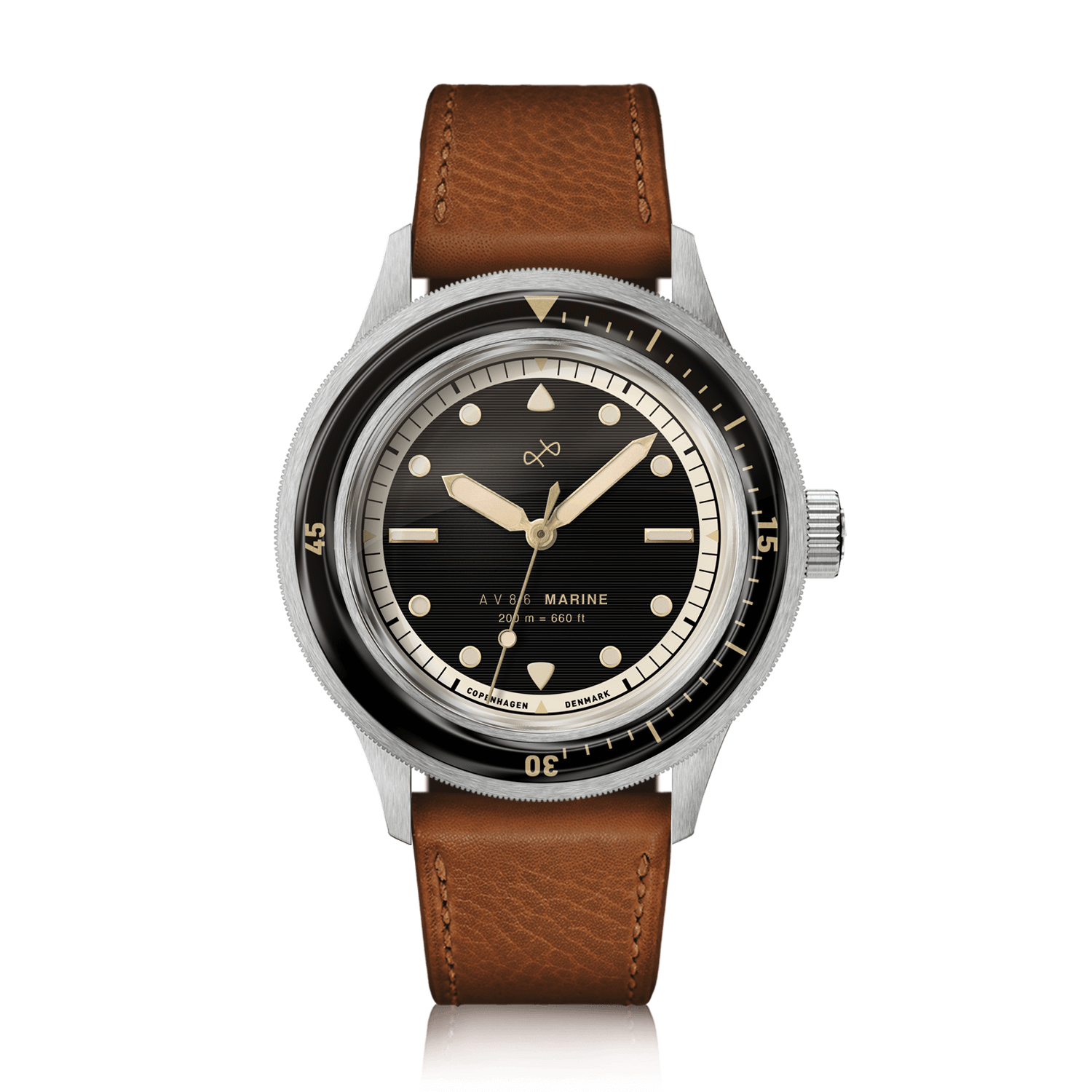 1956 Marine, Steel / Black Gilt