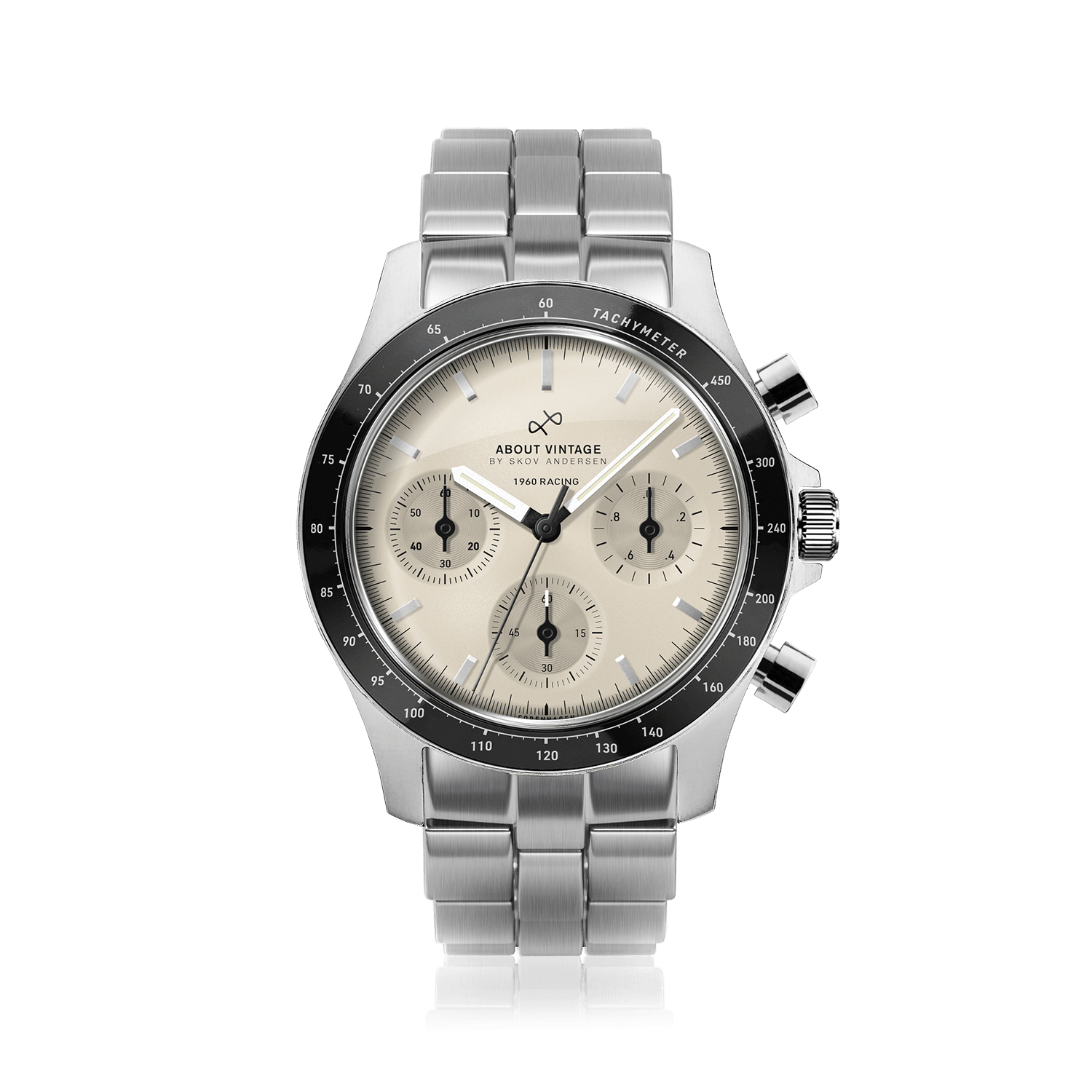 1960 Racing Chronograph, Steel / Off White | Free engraving | AV86