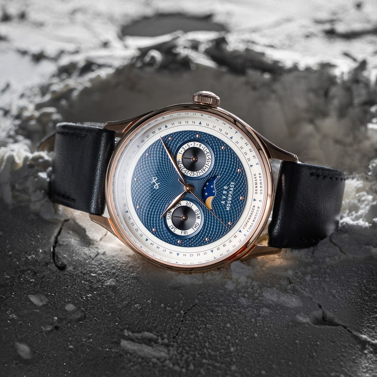 1968 Moonphase, Rose Gold / Dark Blue