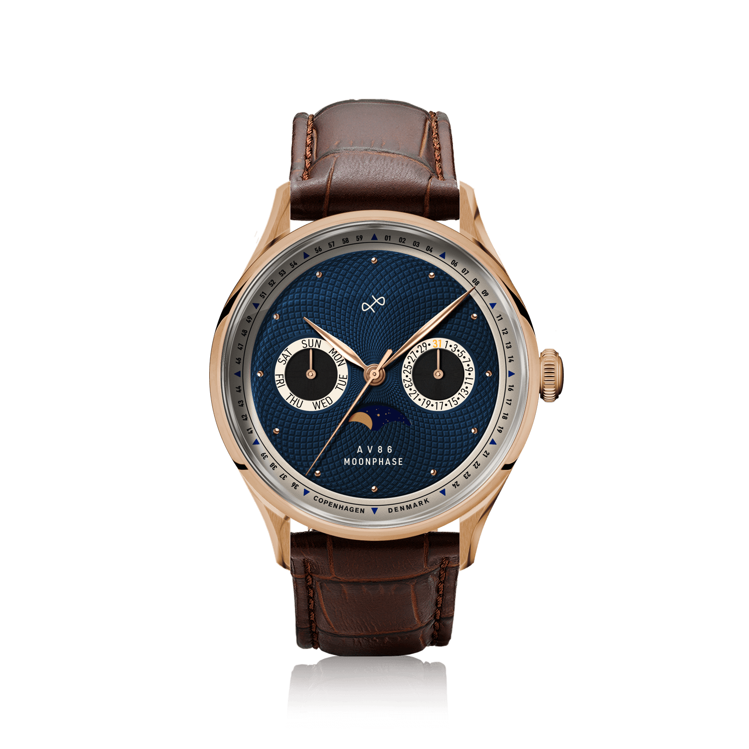 1968 Moonphase, Rose Gold / Dark Blue