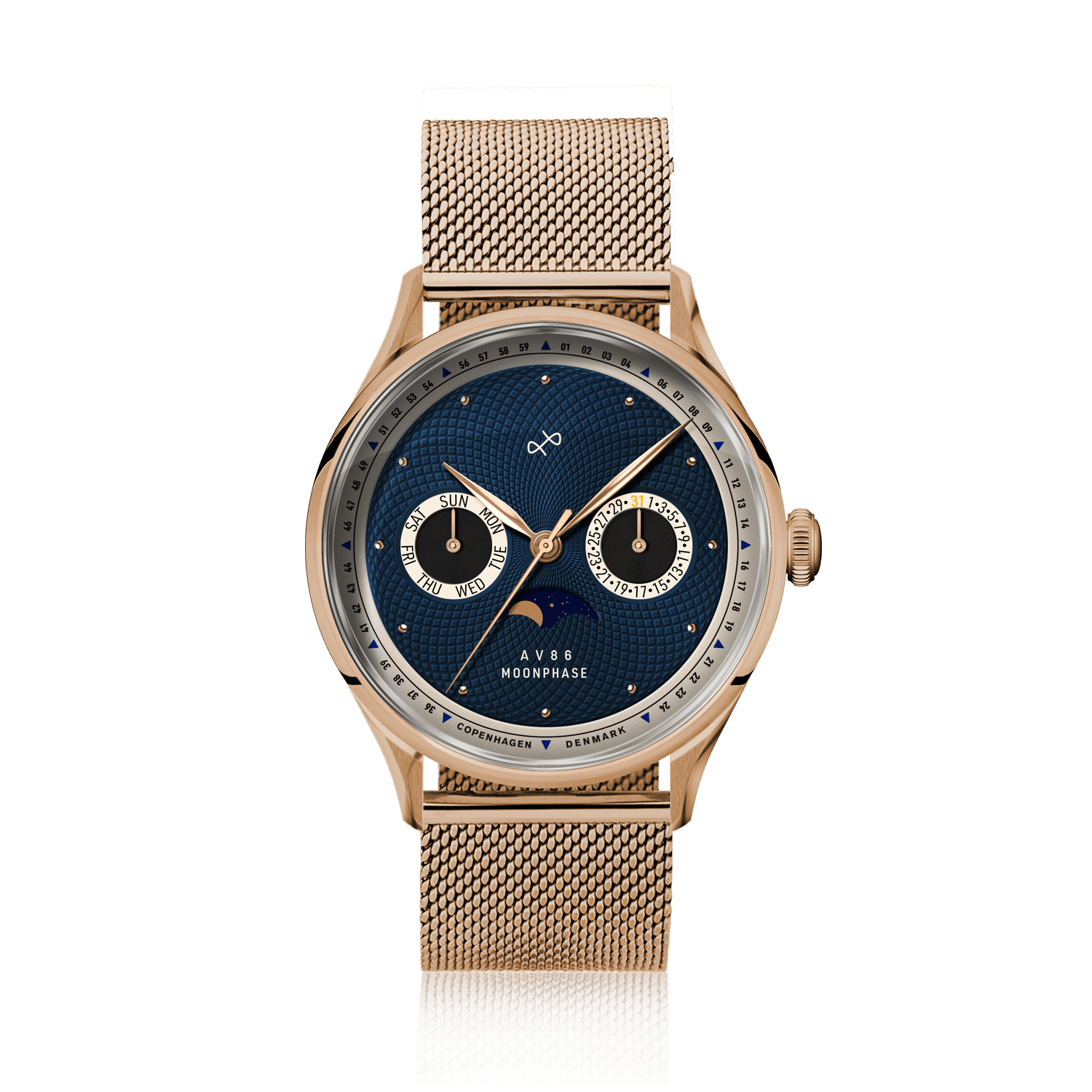 1968 Moonphase, Rose Gold / Dark Blue