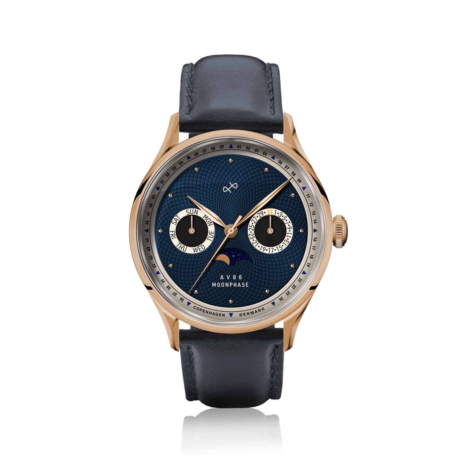 1968 Moonphase, Rose Gold / Dark Blue