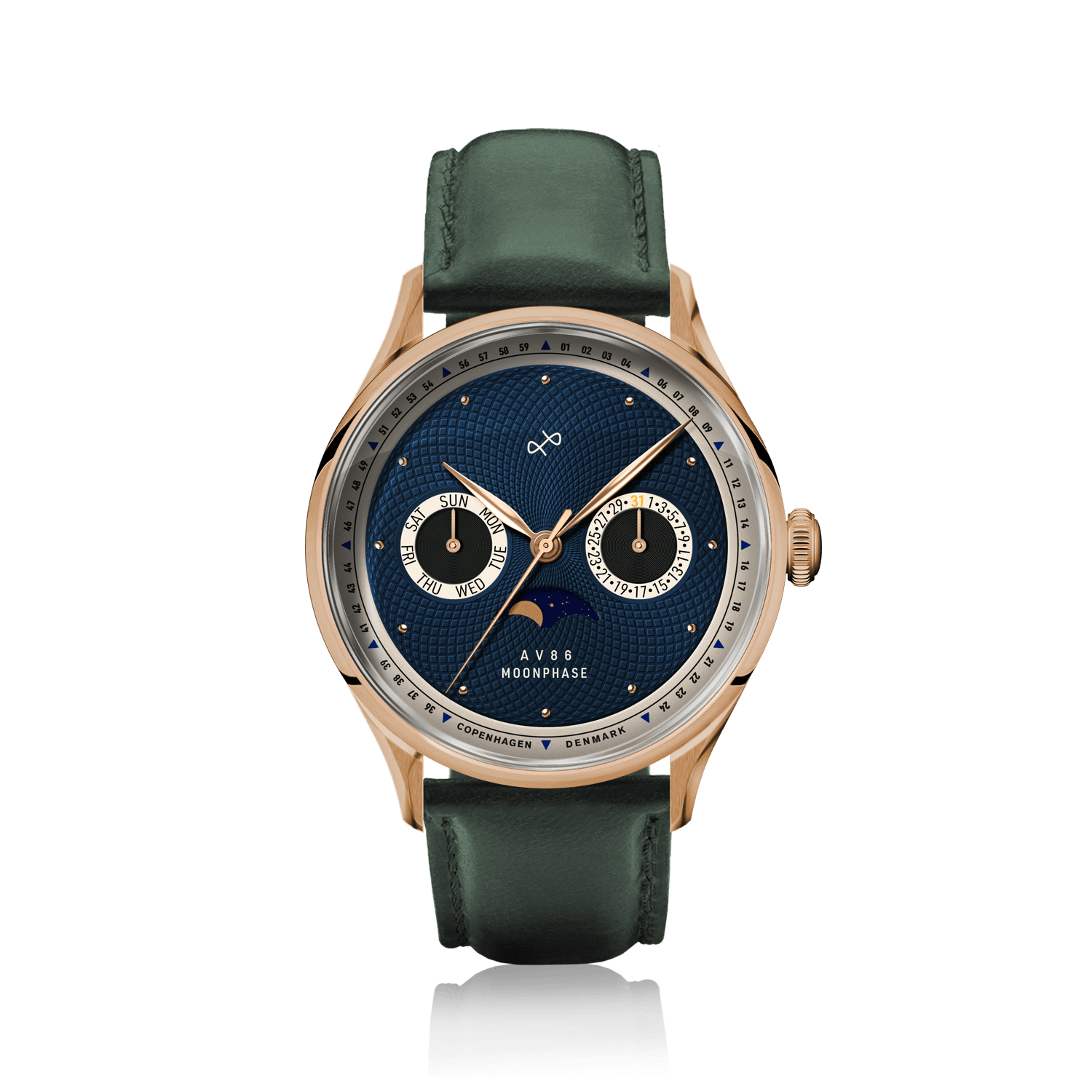 1968 Moonphase, Rose Gold / Dark Blue