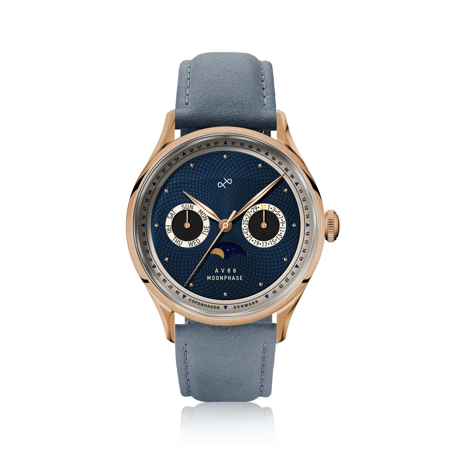 1968 Moonphase, Rose Gold / Dark Blue