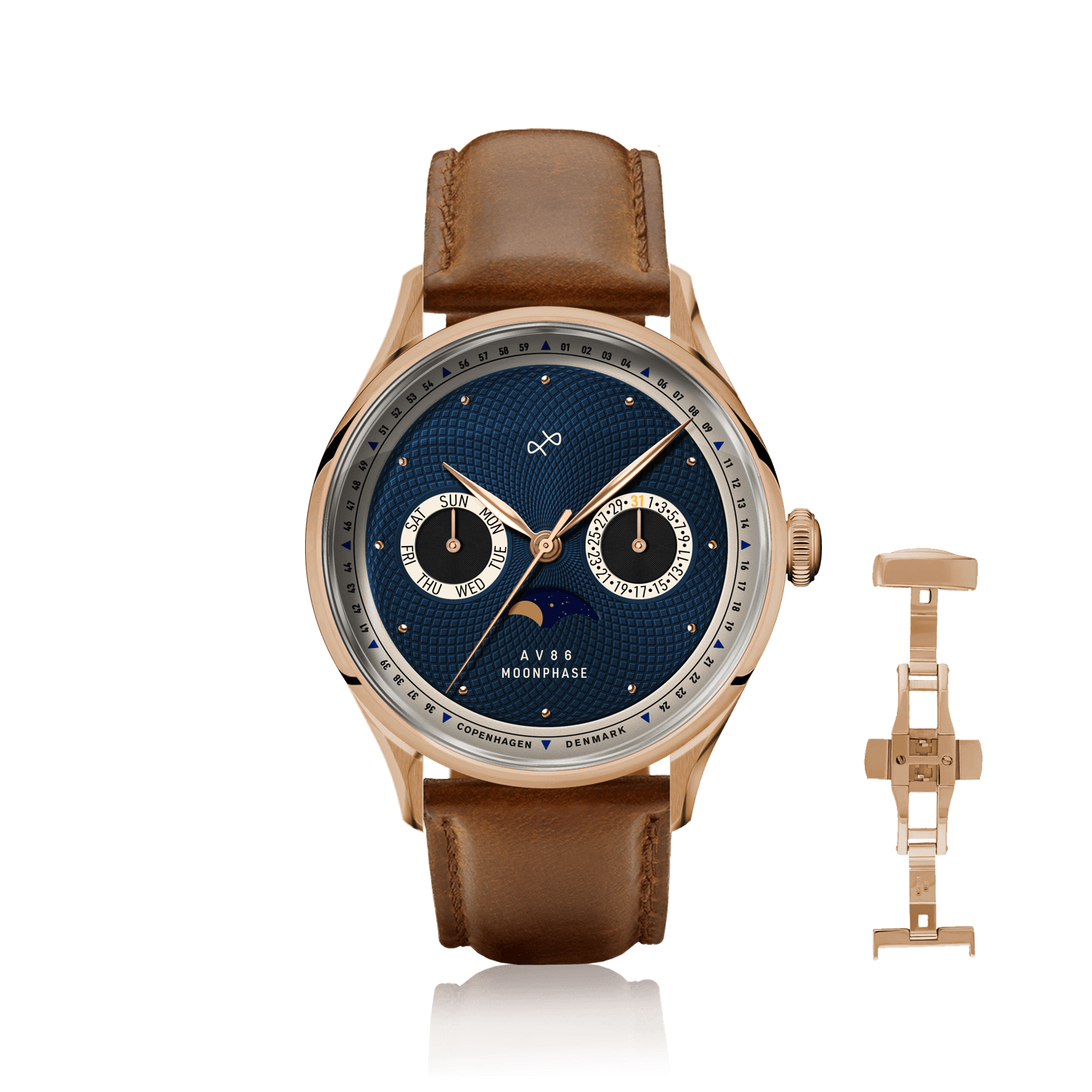 1968 Moonphase, Rose Gold / Dark Blue