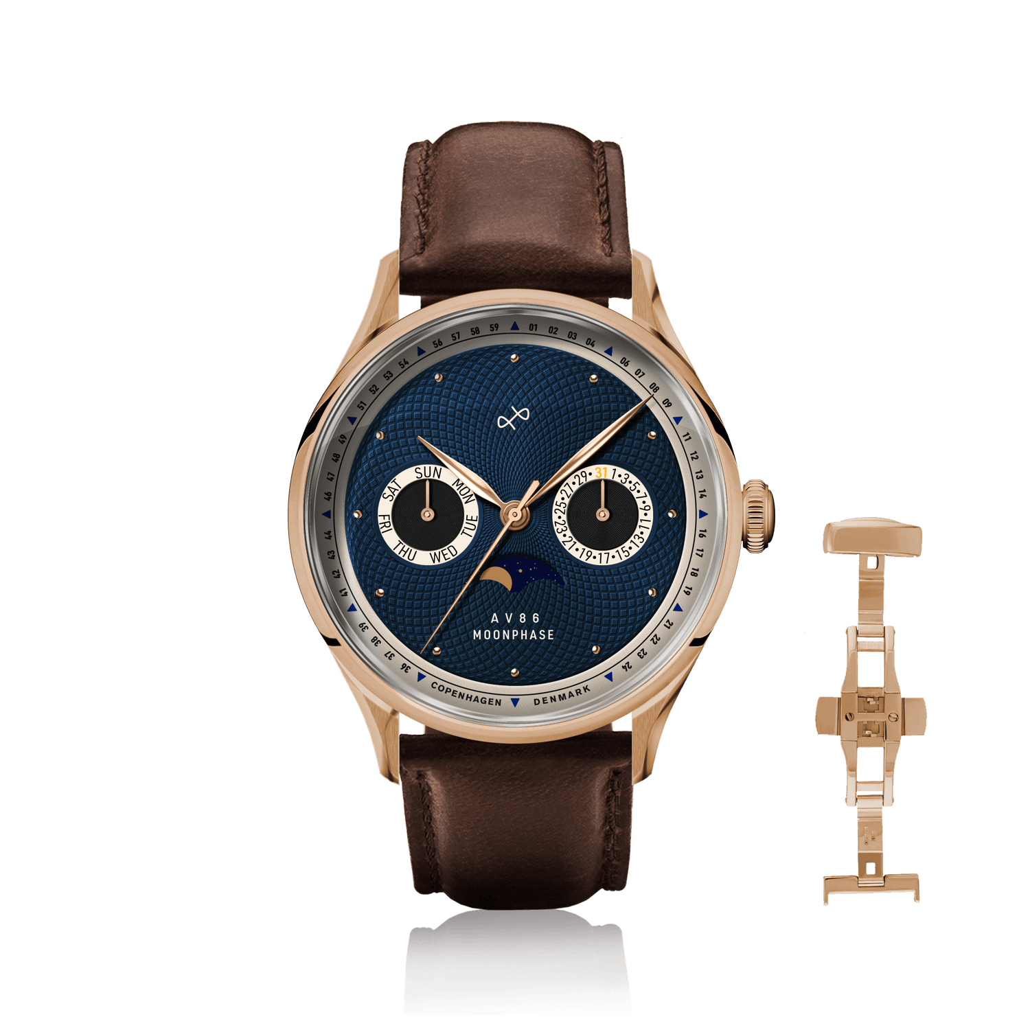 1968 Moonphase, Rose Gold / Dark Blue