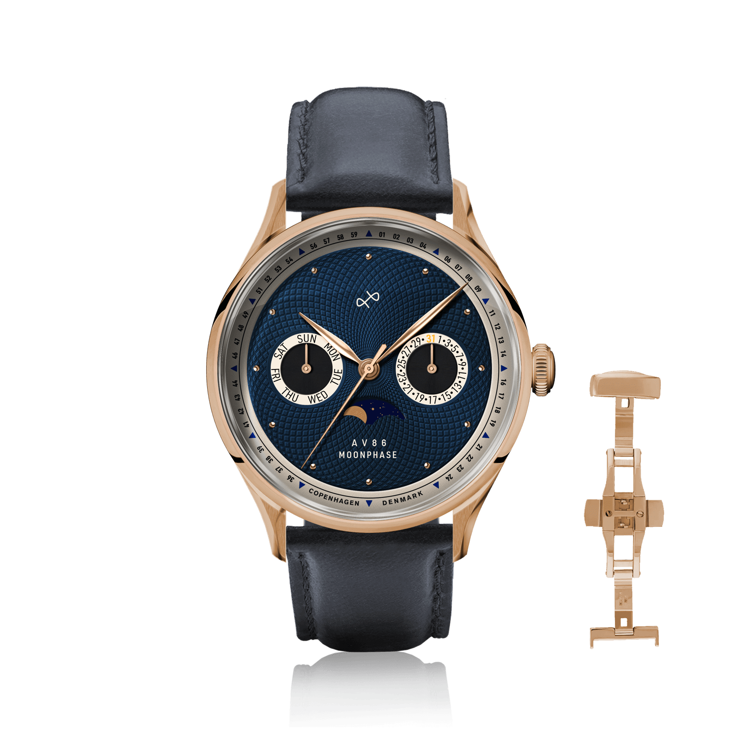 1968 Moonphase, Rose Gold / Dark Blue