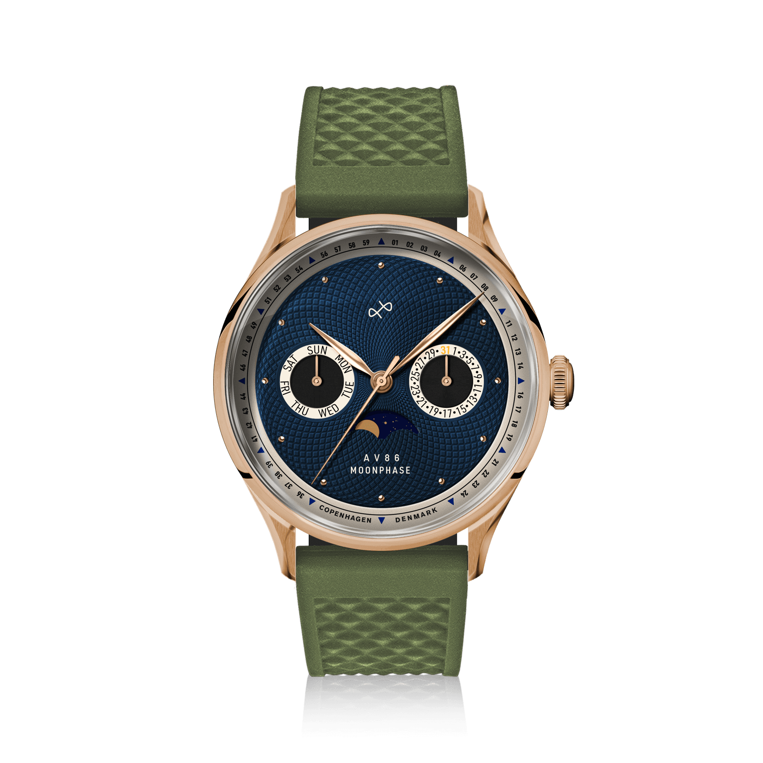 1968 Moonphase, Rose Gold / Dark Blue