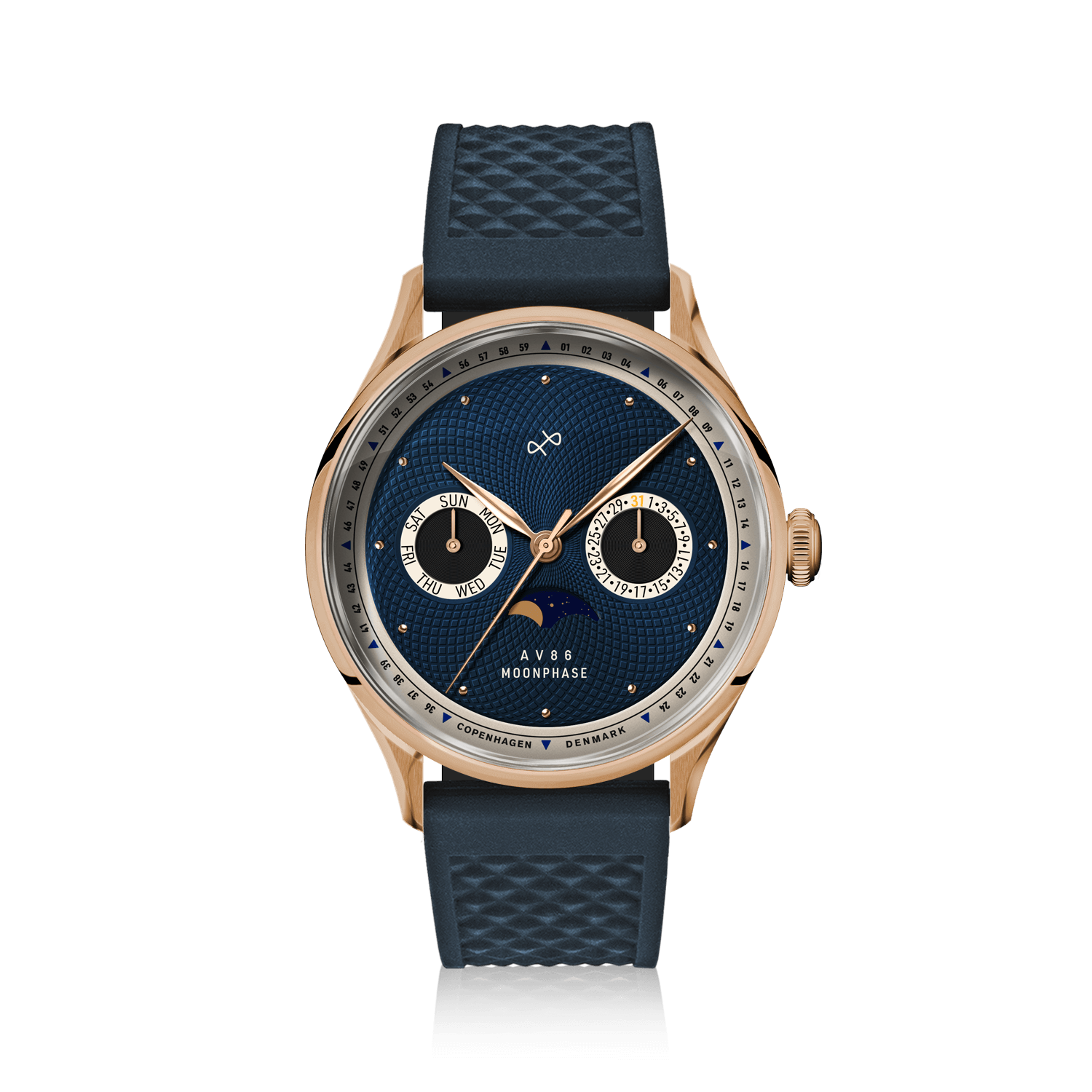 1968 Moonphase, Rose Gold / Dark Blue