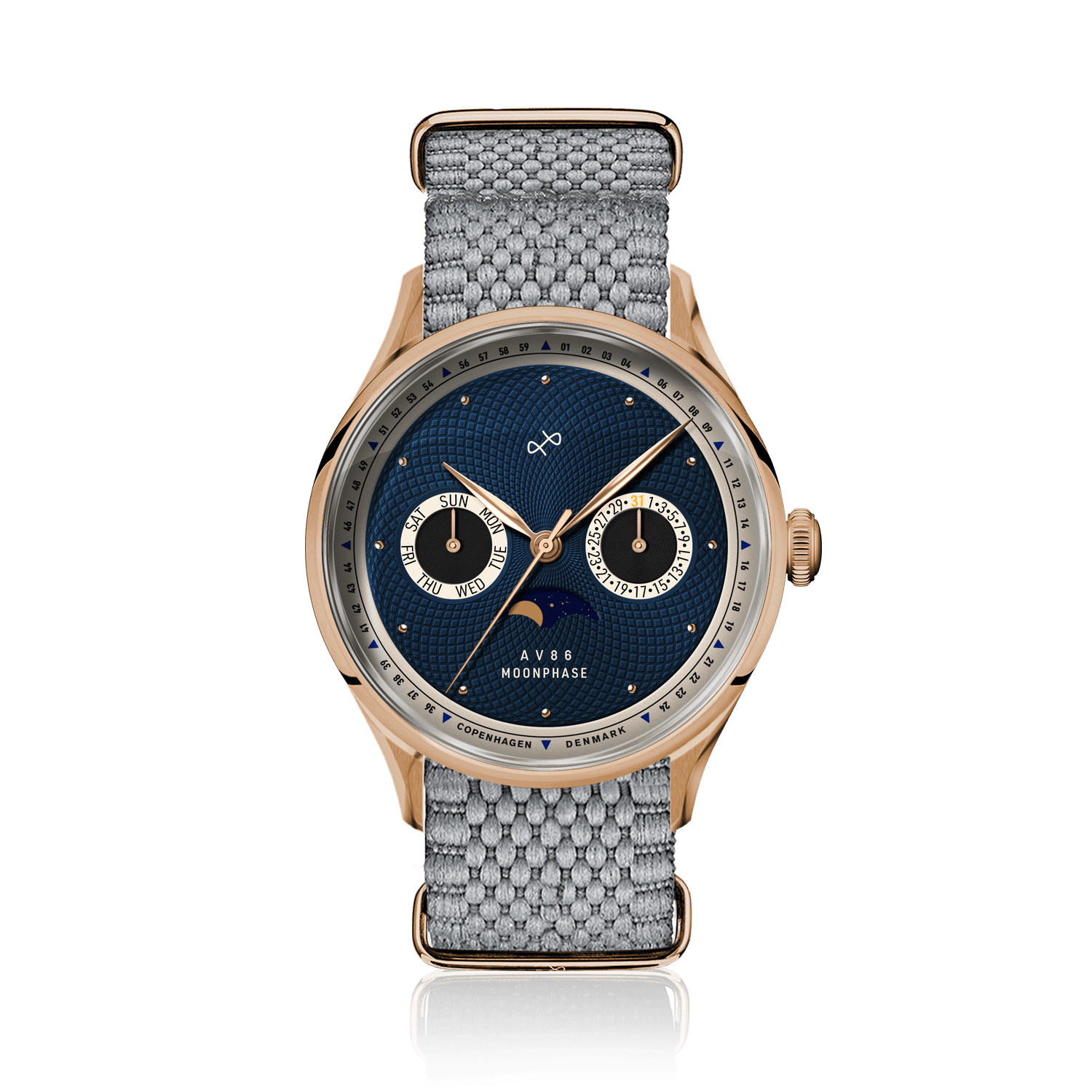 1968 Moonphase, Rose Gold / Dark Blue