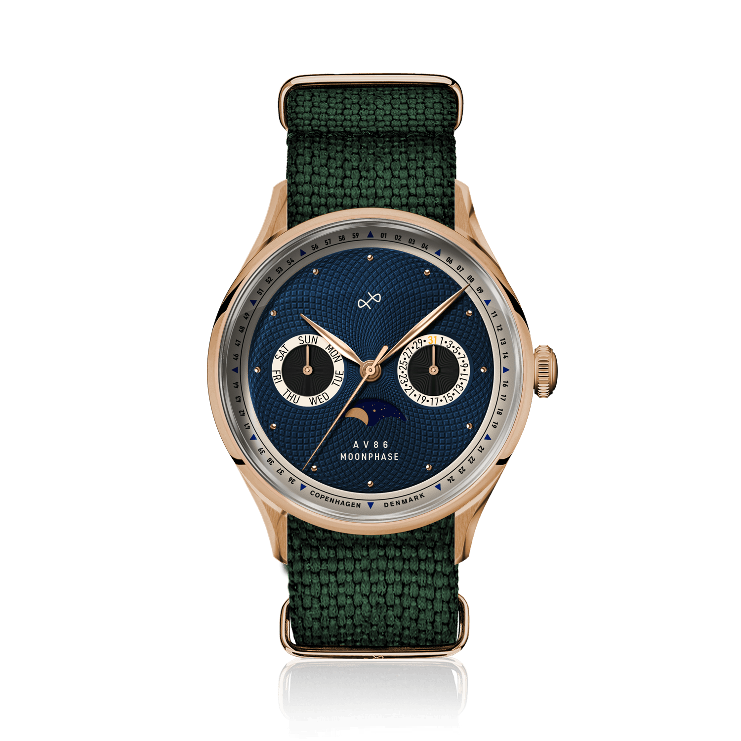 1968 Moonphase, Rose Gold / Dark Blue