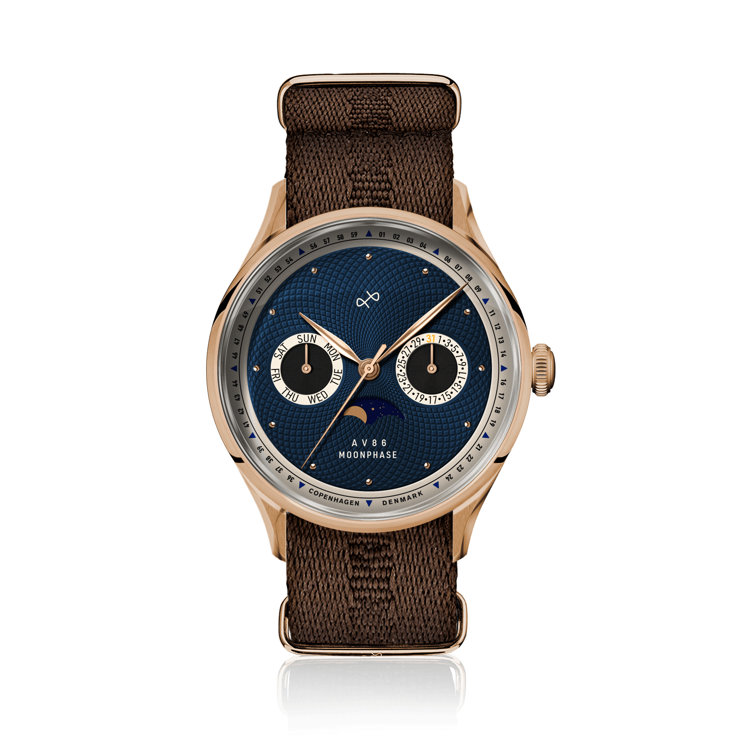 1968 Moonphase, Rose Gold / Dark Blue