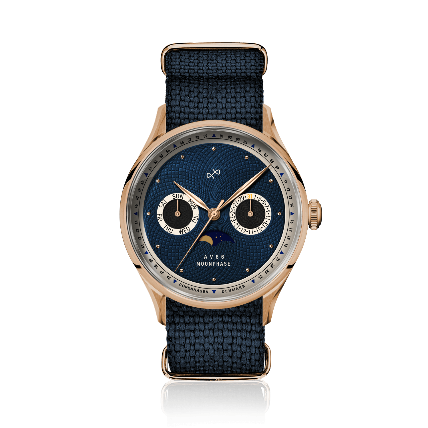 1968 Moonphase, Rose Gold / Dark Blue